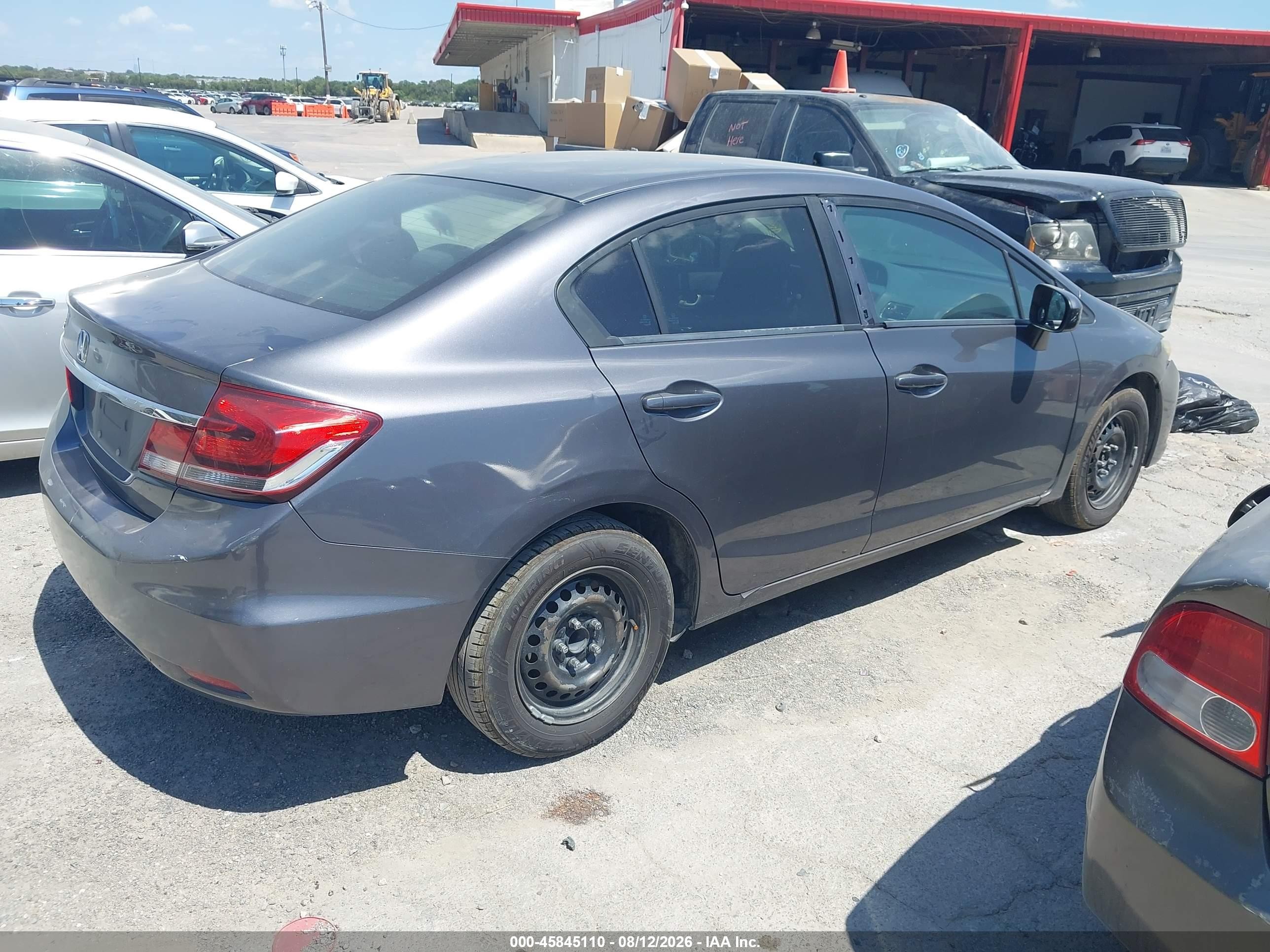 2015 Honda Civic Lx Серый vin: 2HGFB2F5XFH506055