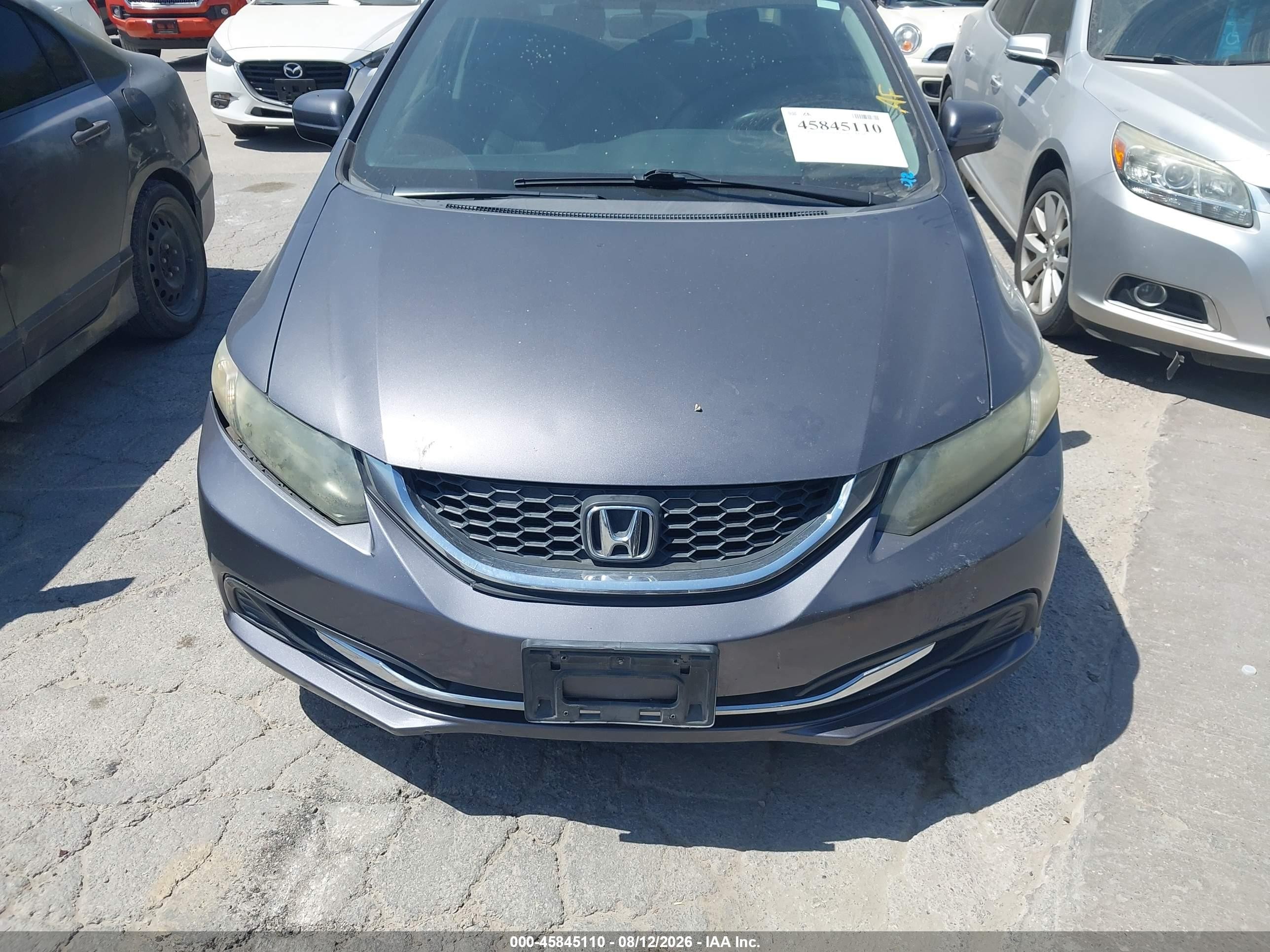 2015 Honda Civic Lx Серый vin: 2HGFB2F5XFH506055