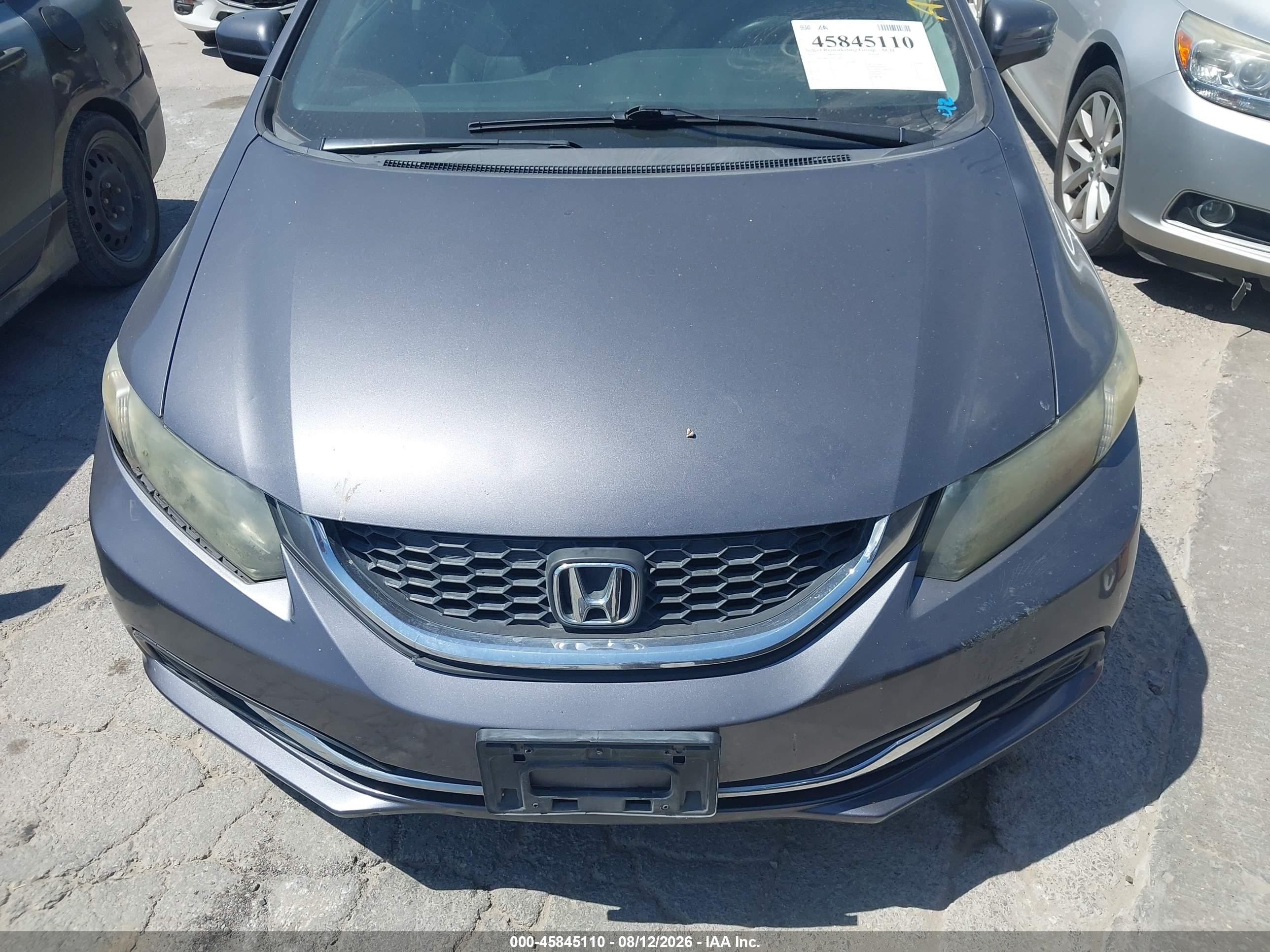2015 Honda Civic Lx Серый vin: 2HGFB2F5XFH506055