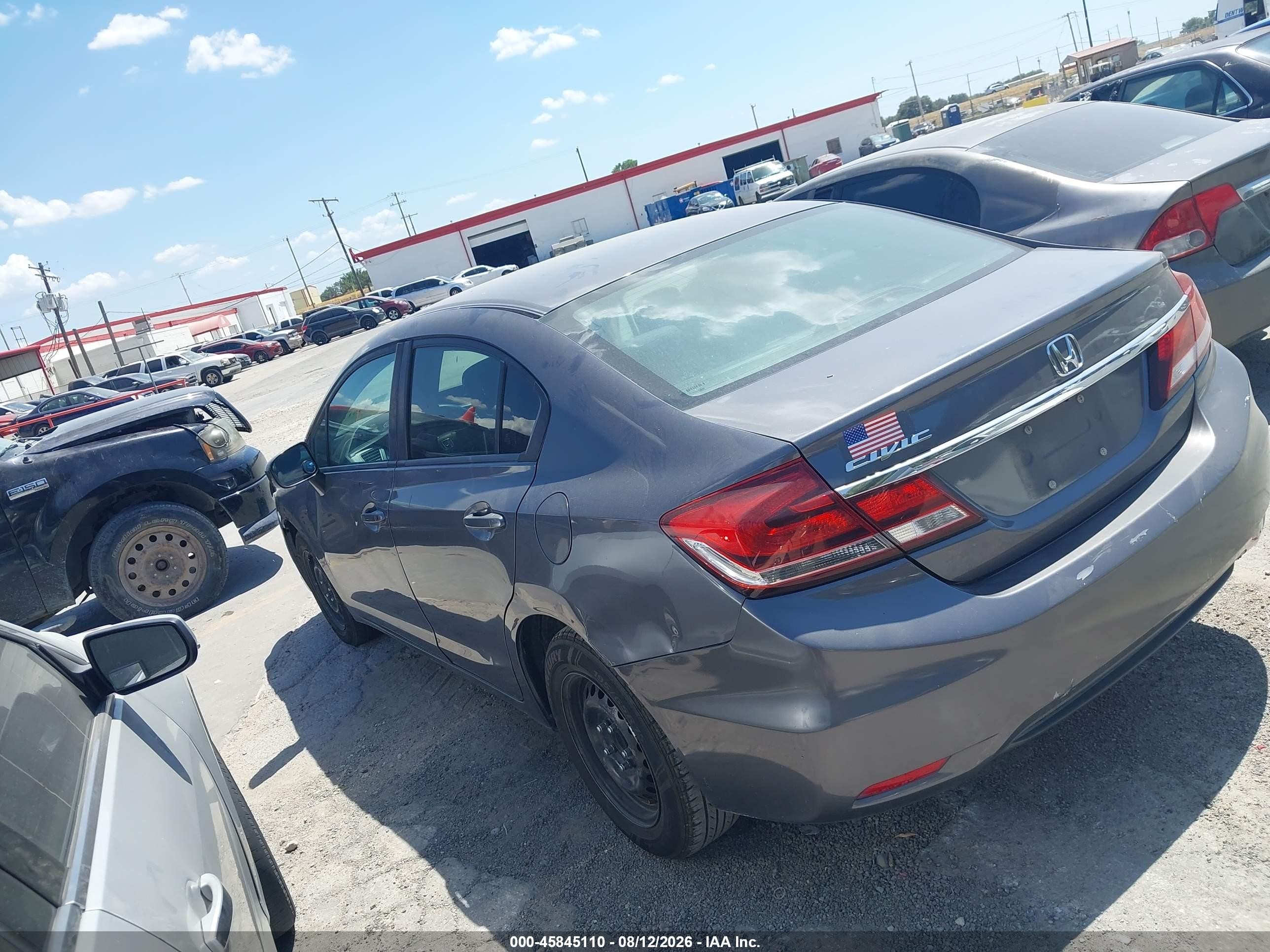 2015 Honda Civic Lx Серый vin: 2HGFB2F5XFH506055