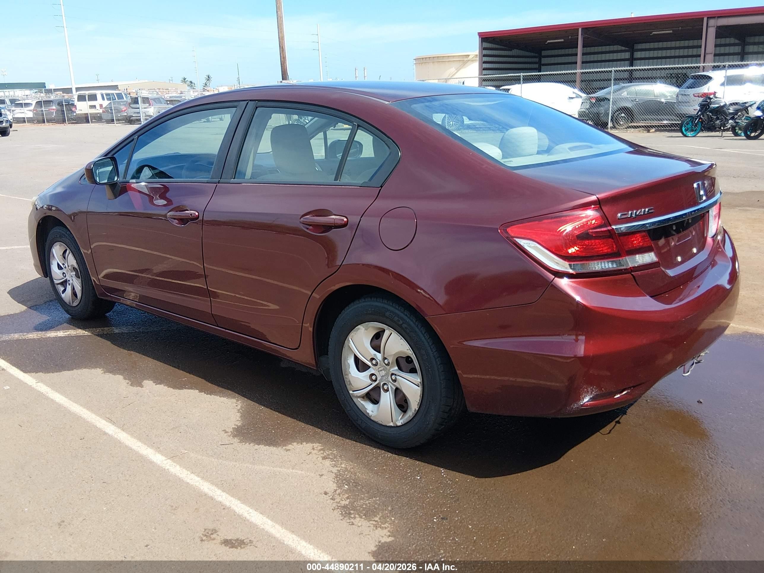 2015 Honda Civic Lx Red vin: 2HGFB2F5XFH513622