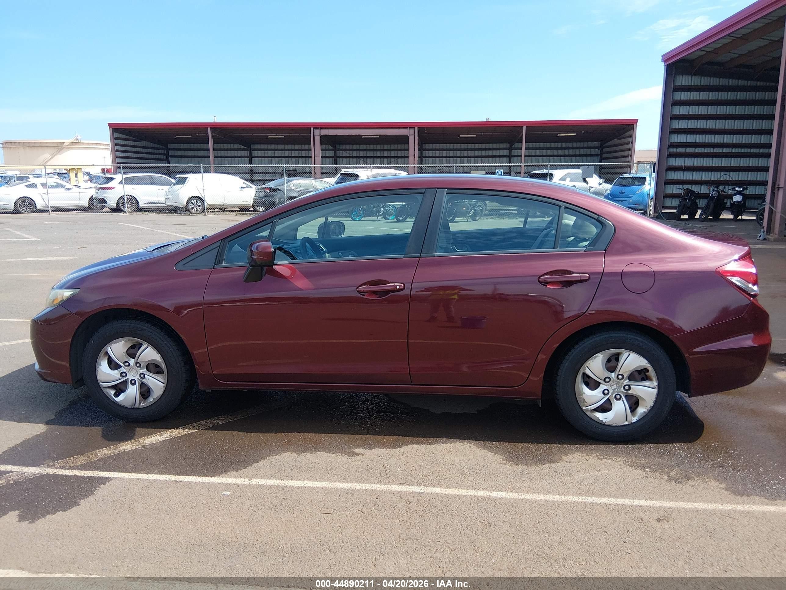 2015 Honda Civic Lx Red vin: 2HGFB2F5XFH513622
