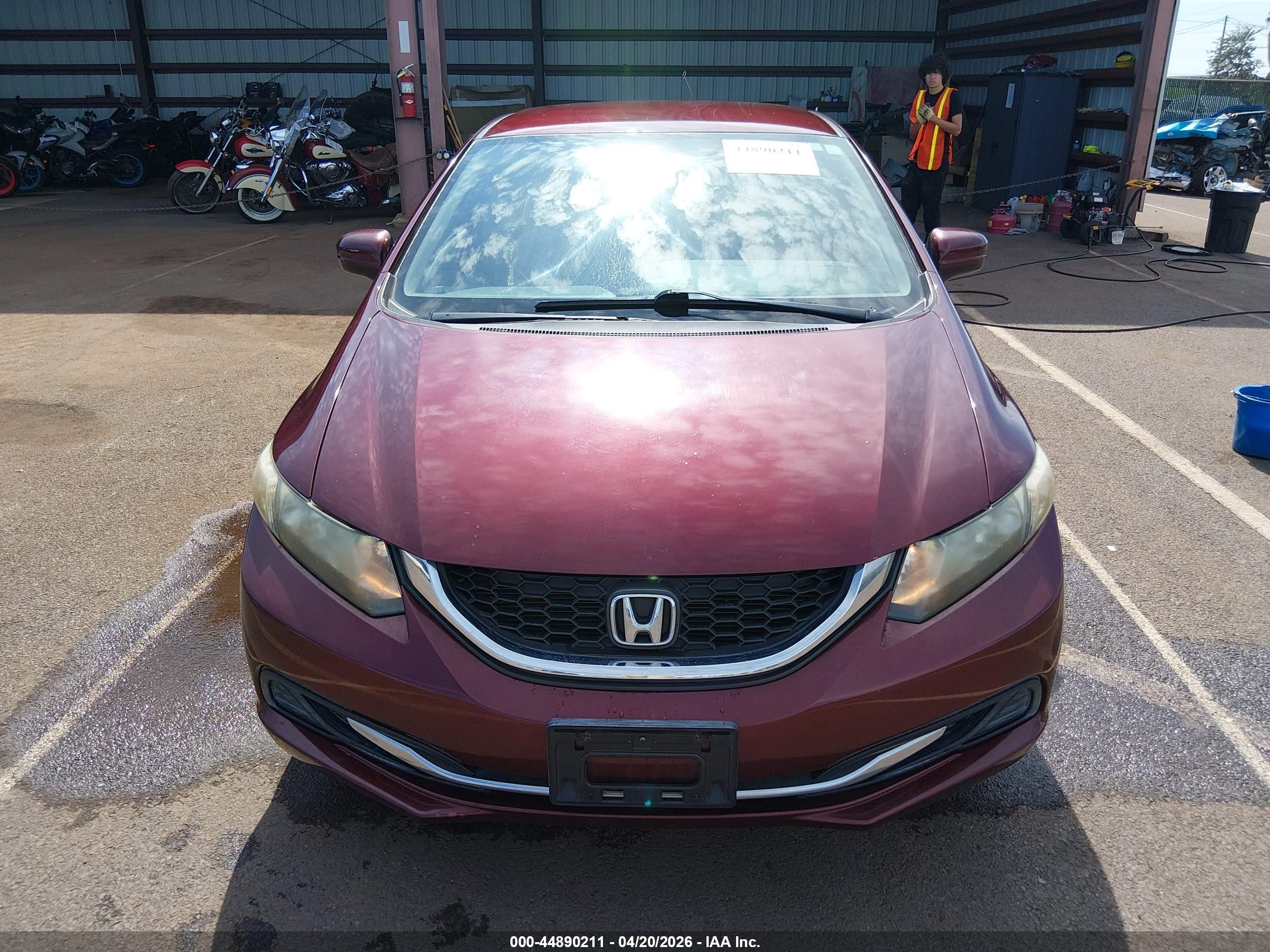 2015 Honda Civic Lx Red vin: 2HGFB2F5XFH513622