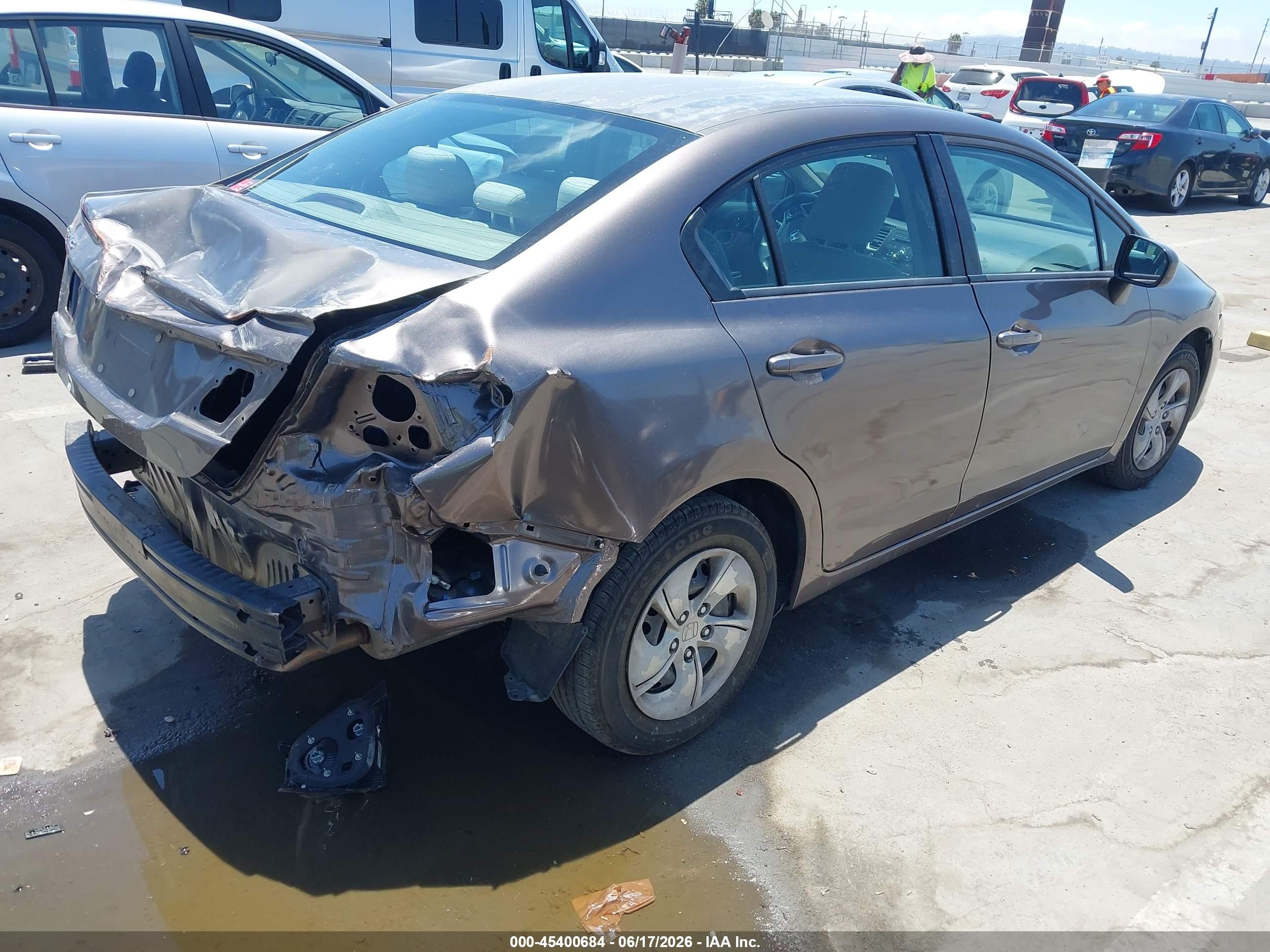 2015 Honda Civic Lx Gray vin: 2HGFB2F5XFH533840