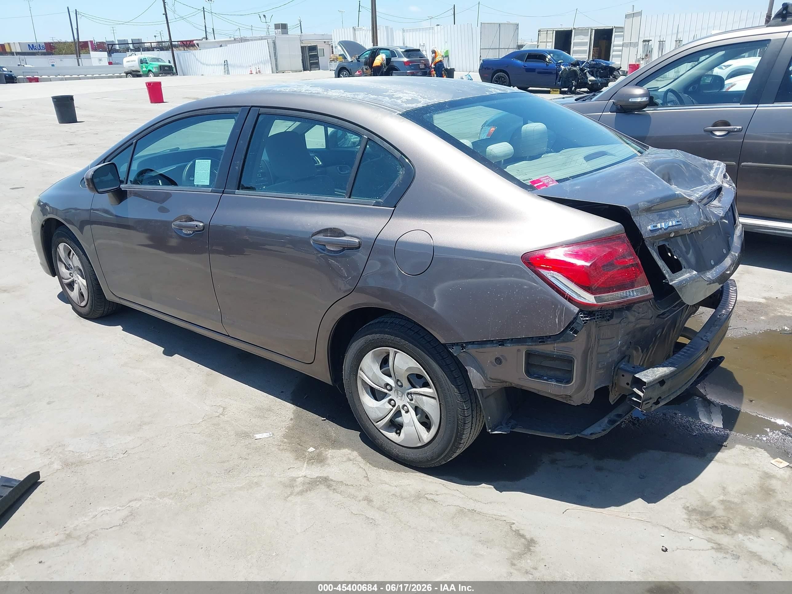 2015 Honda Civic Lx Gray vin: 2HGFB2F5XFH533840