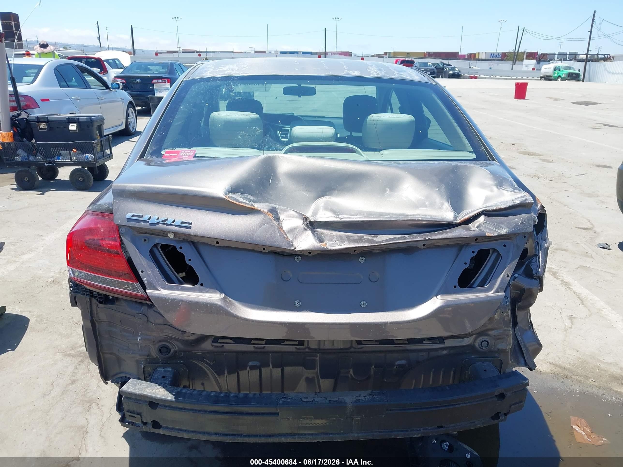 2015 Honda Civic Lx Gray vin: 2HGFB2F5XFH533840