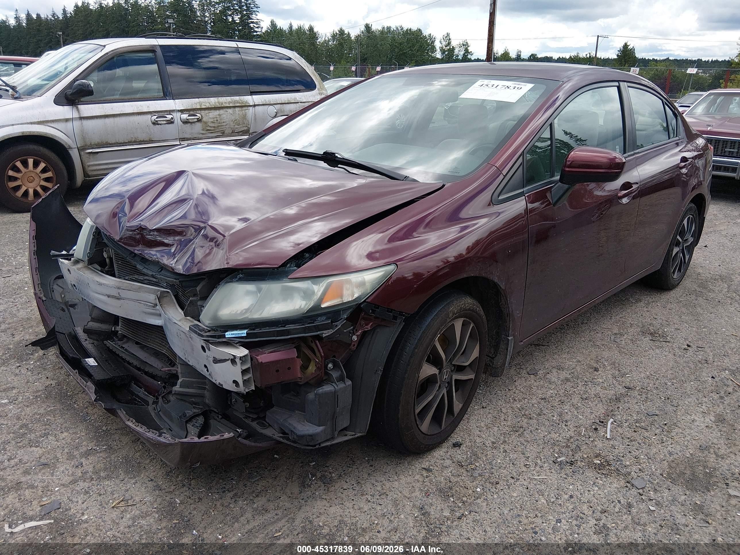 2015 Honda Civic Lx Red vin: 2HGFB2F5XFH539444