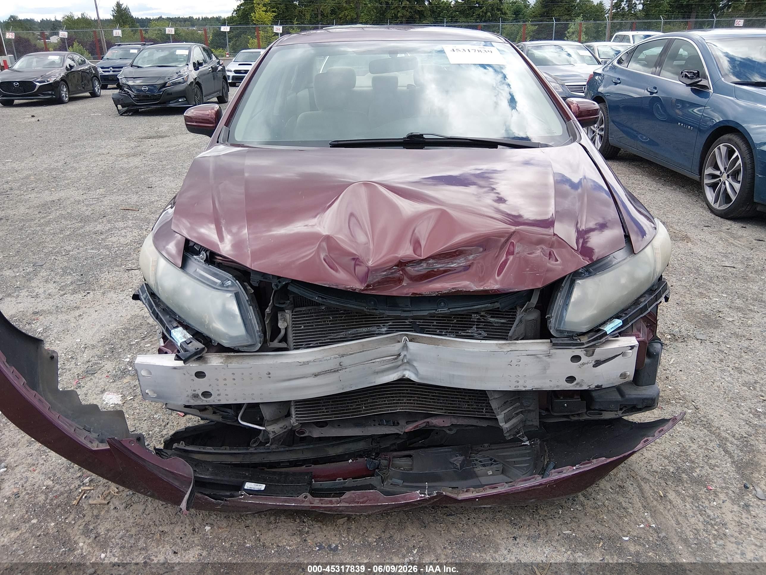 2015 Honda Civic Lx Red vin: 2HGFB2F5XFH539444