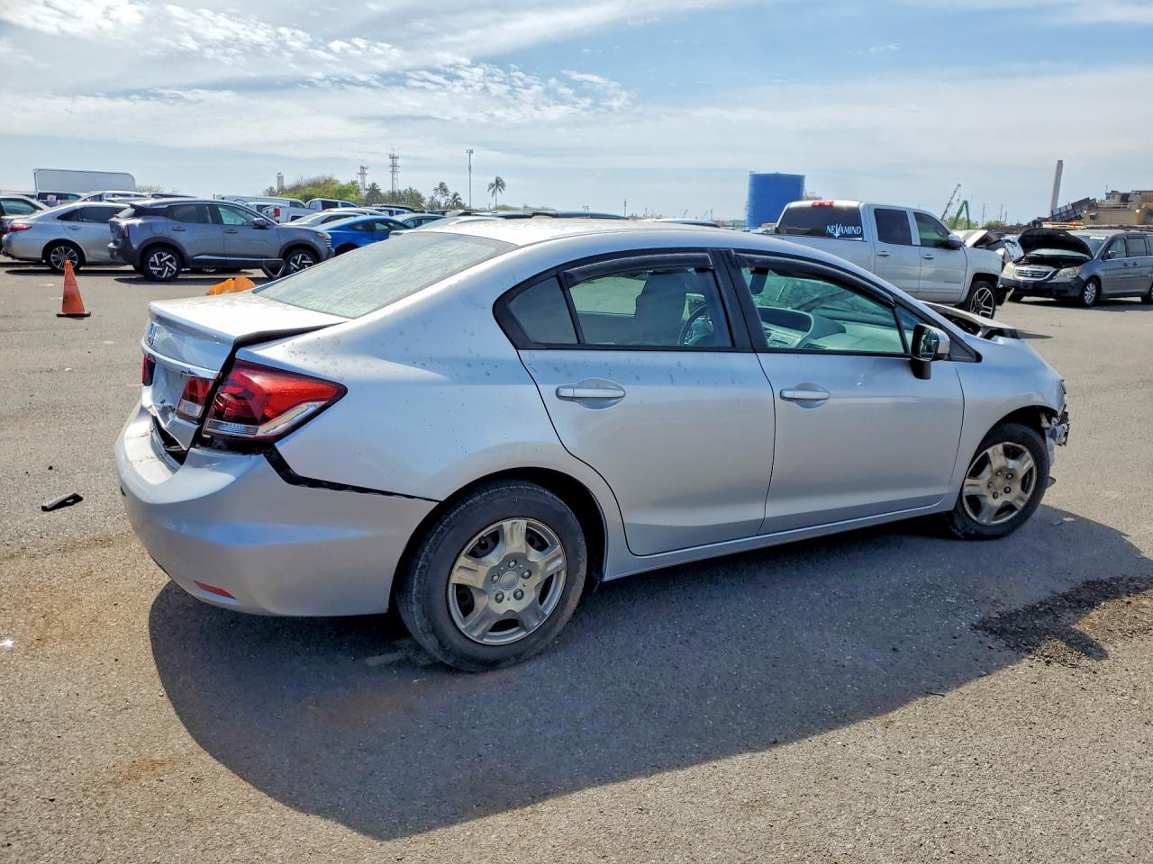 2015 Honda Civic Lx Silver vin: 2HGFB2F5XFH553392