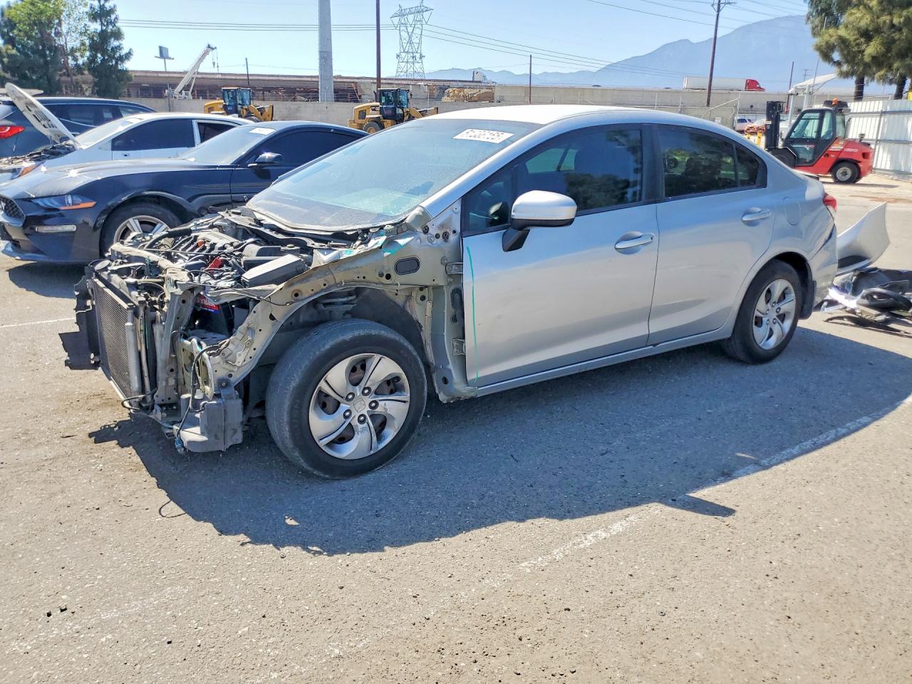 2015 Honda Civic Lx Silver vin: 2HGFB2F5XFH559547