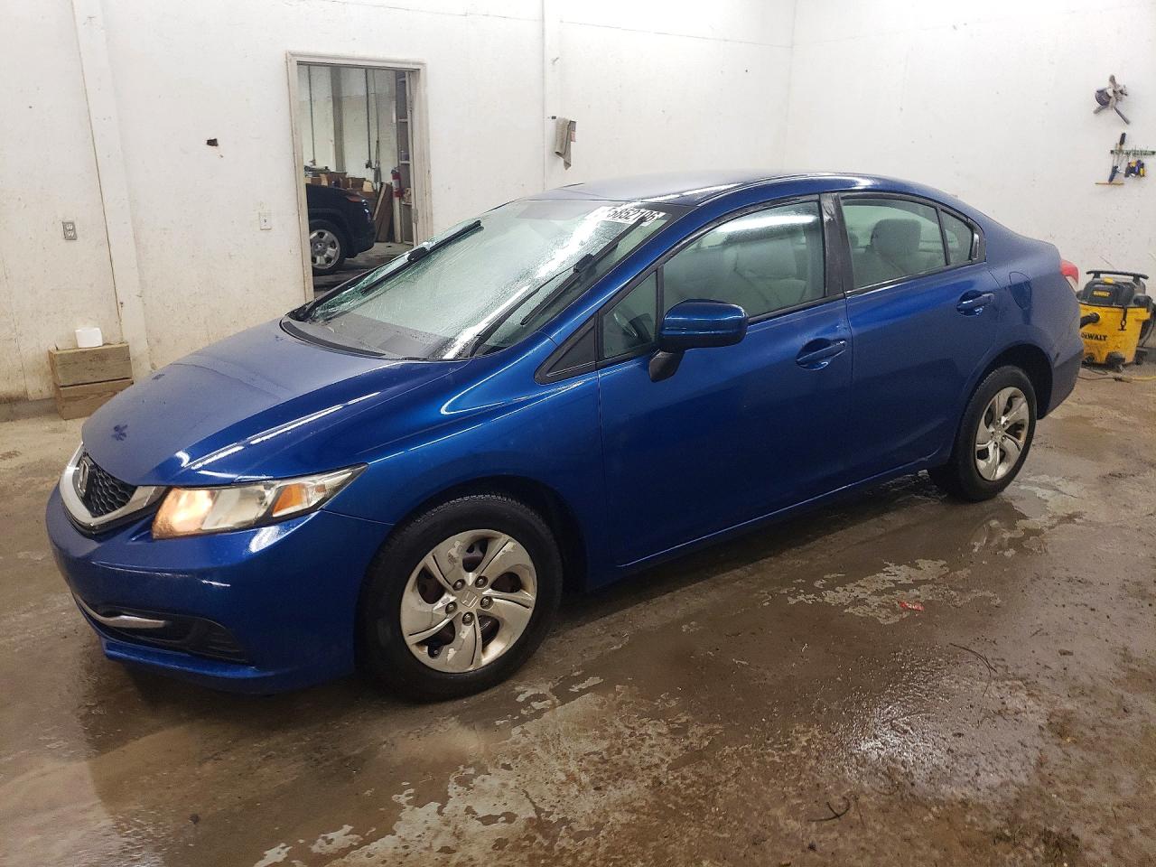 2015 Honda Civic Lx Blue vin: 2HGFB2F5XFH562190