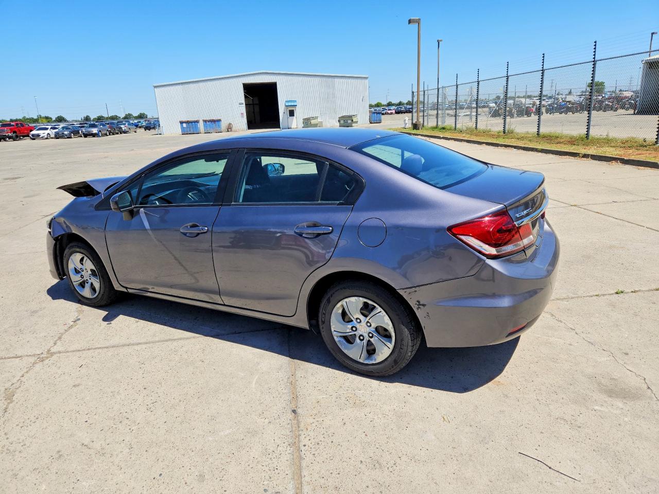 2015 Honda Civic Lx Gray vin: 2HGFB2F5XFH565106