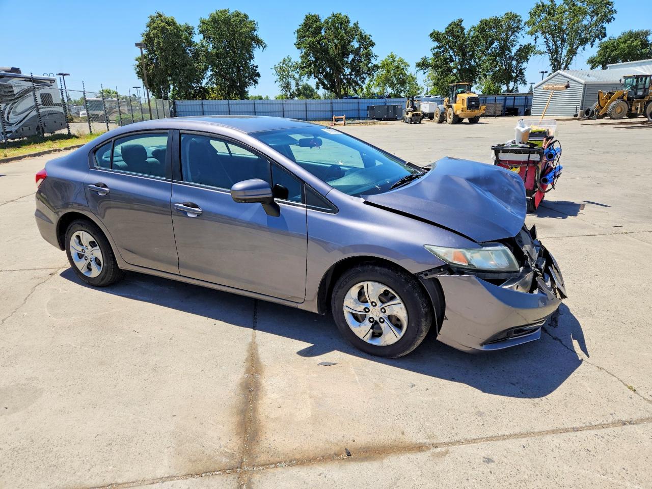 2015 Honda Civic Lx Gray vin: 2HGFB2F5XFH565106