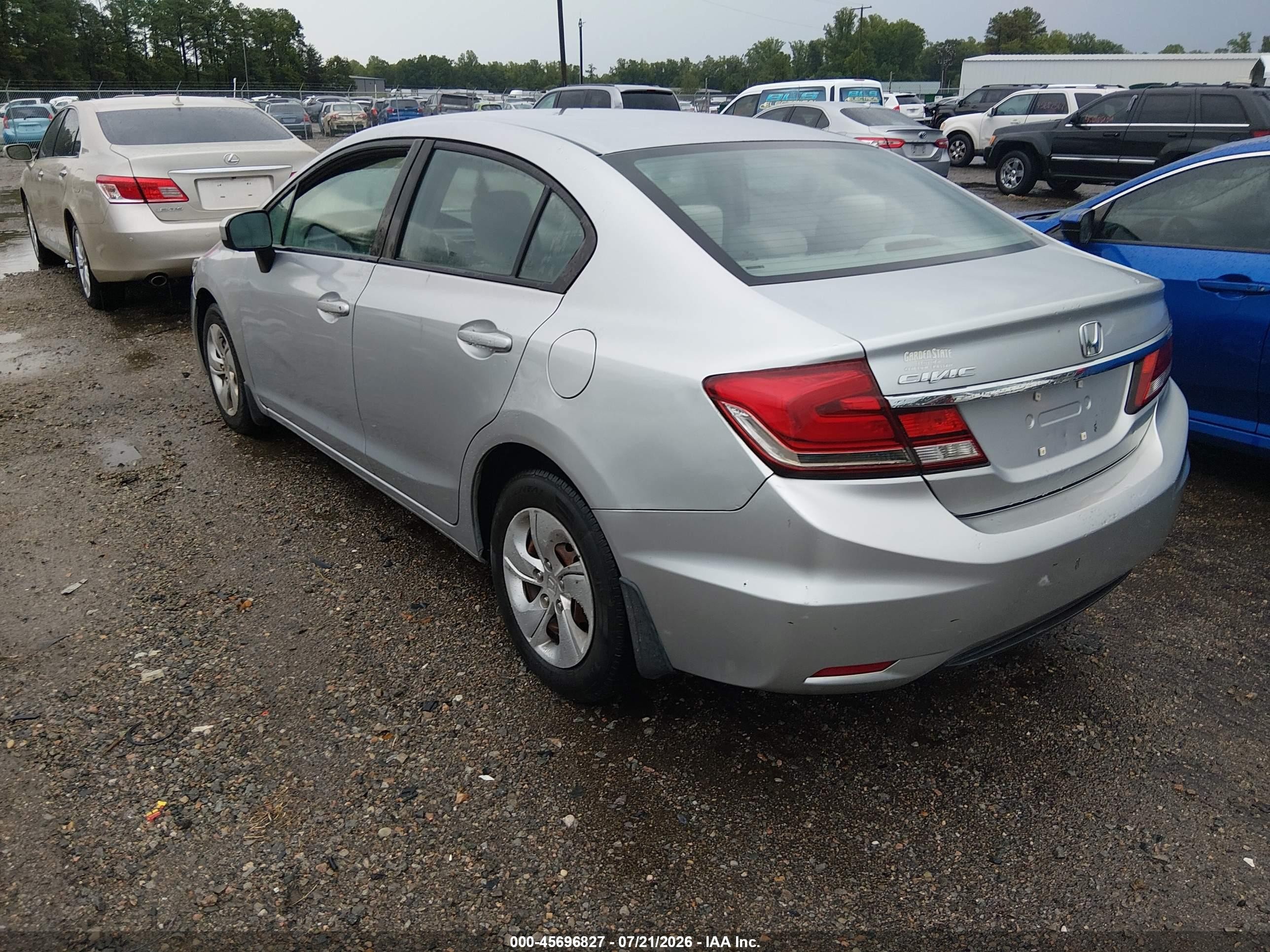 2015 Honda Civic Lx Silver vin: 2HGFB2F5XFH566143