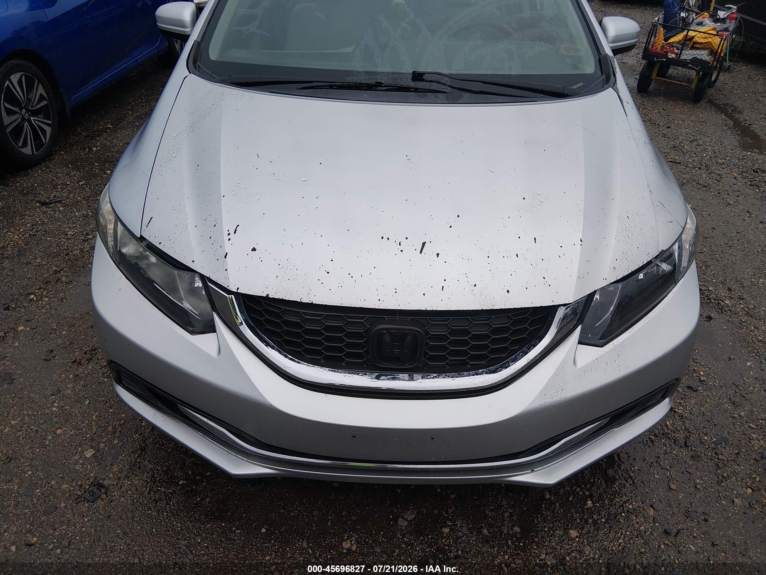 2015 Honda Civic Lx Silver vin: 2HGFB2F5XFH566143