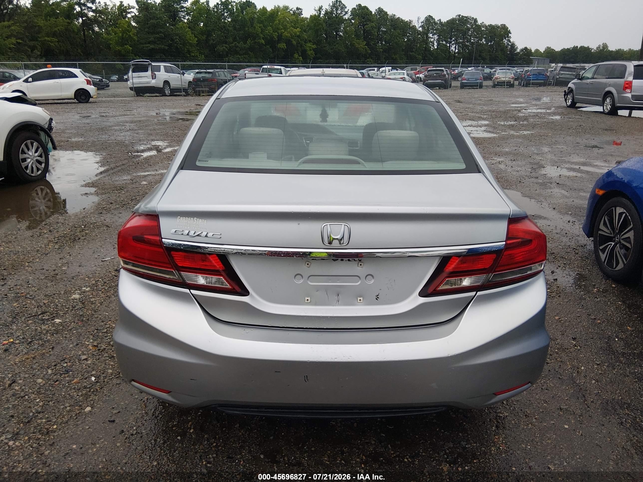 2015 Honda Civic Lx Silver vin: 2HGFB2F5XFH566143