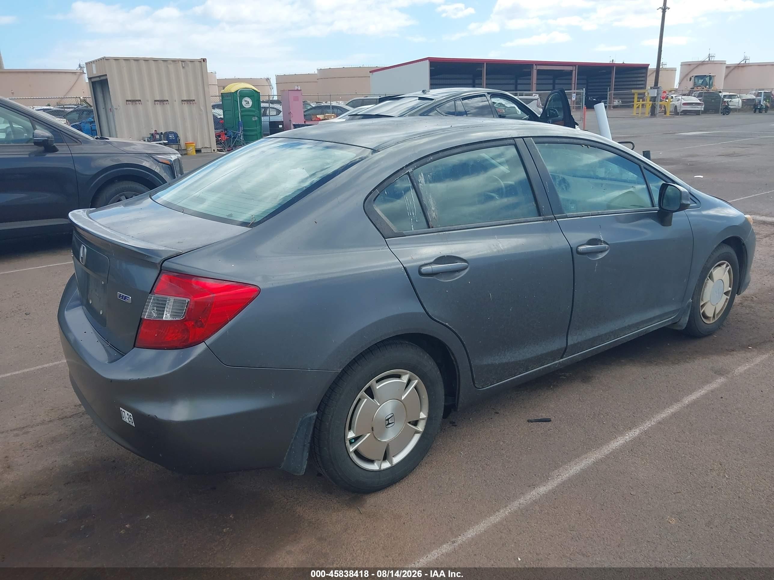 2012 Honda Civic Hf Gray vin: 2HGFB2F61CH317895