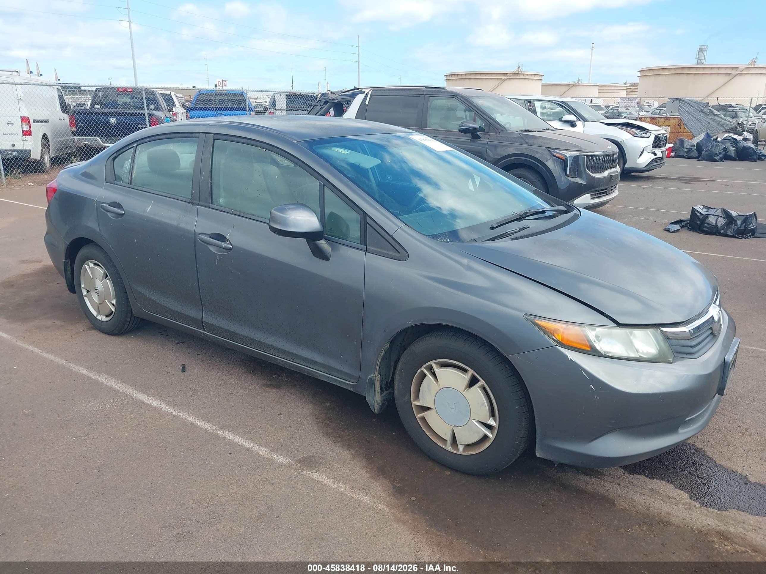 2012 Honda Civic Hf Gray vin: 2HGFB2F61CH317895