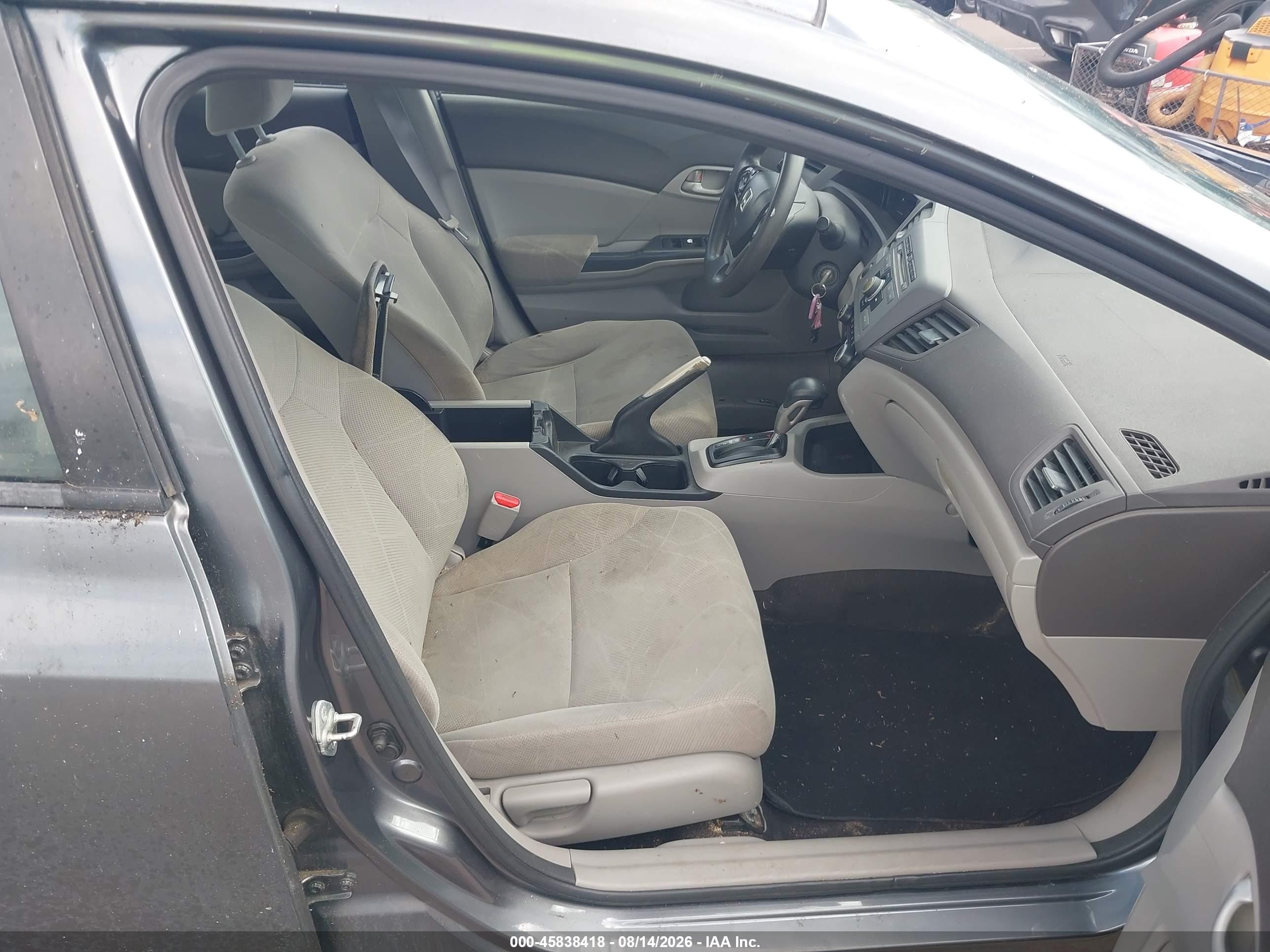 2012 Honda Civic Hf Gray vin: 2HGFB2F61CH317895