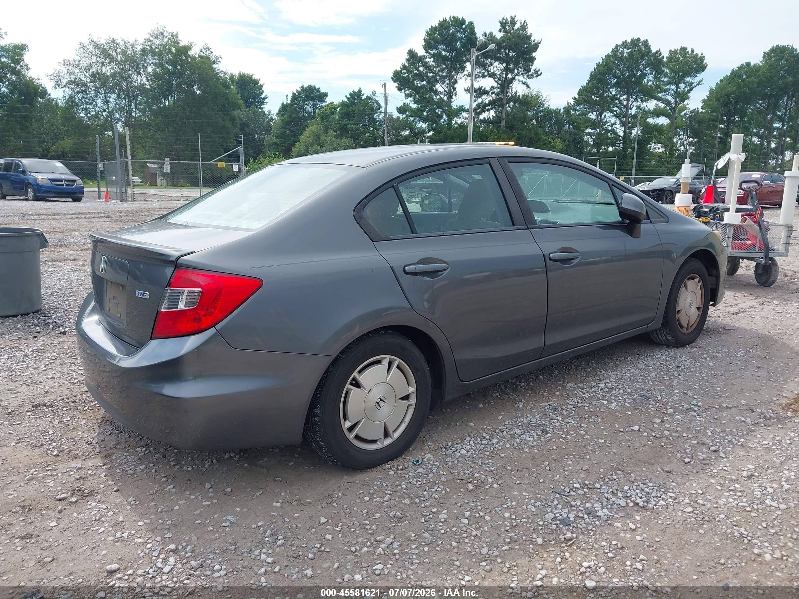 2012 Honda Civic Hf Gray vin: 2HGFB2F61CH568643