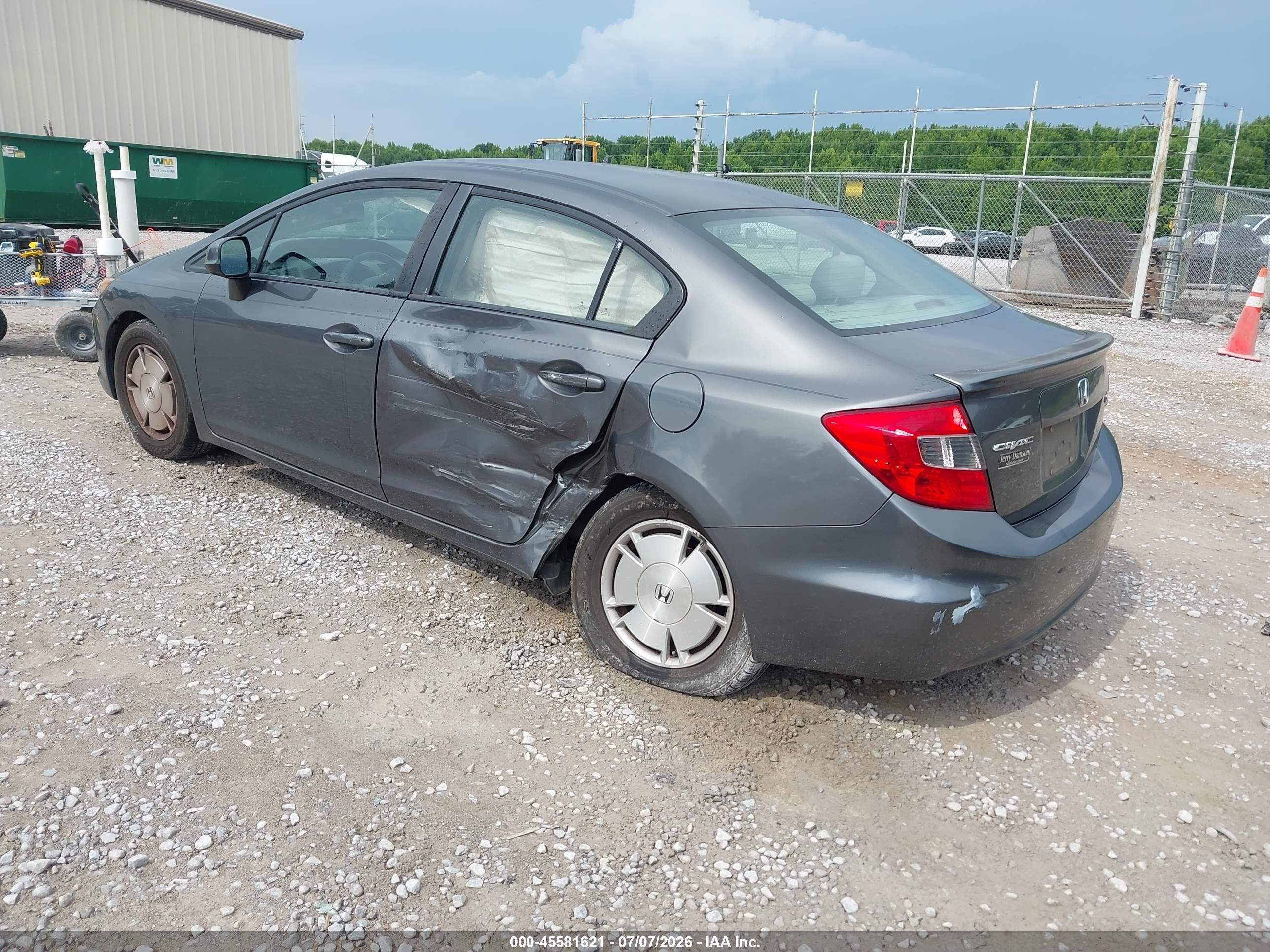 2012 Honda Civic Hf Gray vin: 2HGFB2F61CH568643