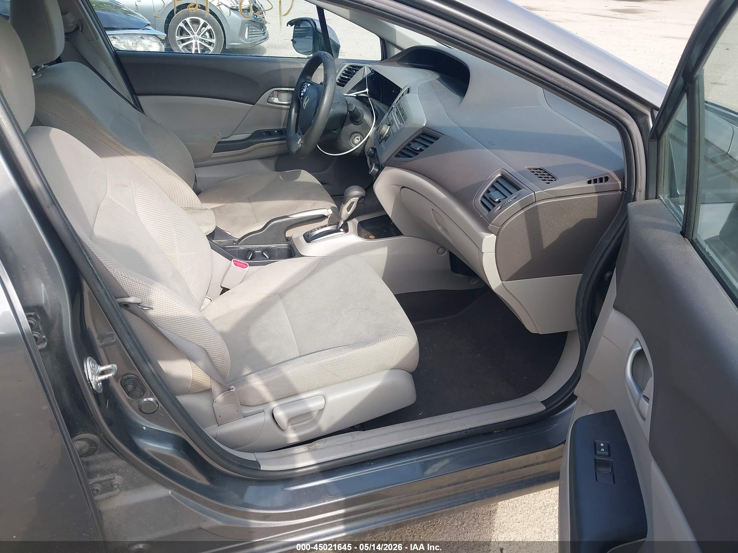 2012 Honda Civic Hf Gray vin: 2HGFB2F62CH518513
