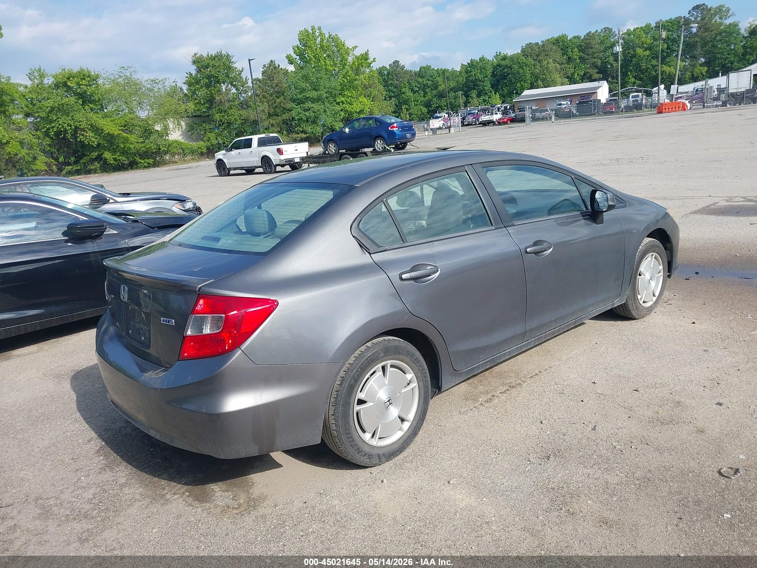 2012 Honda Civic Hf Gray vin: 2HGFB2F62CH518513