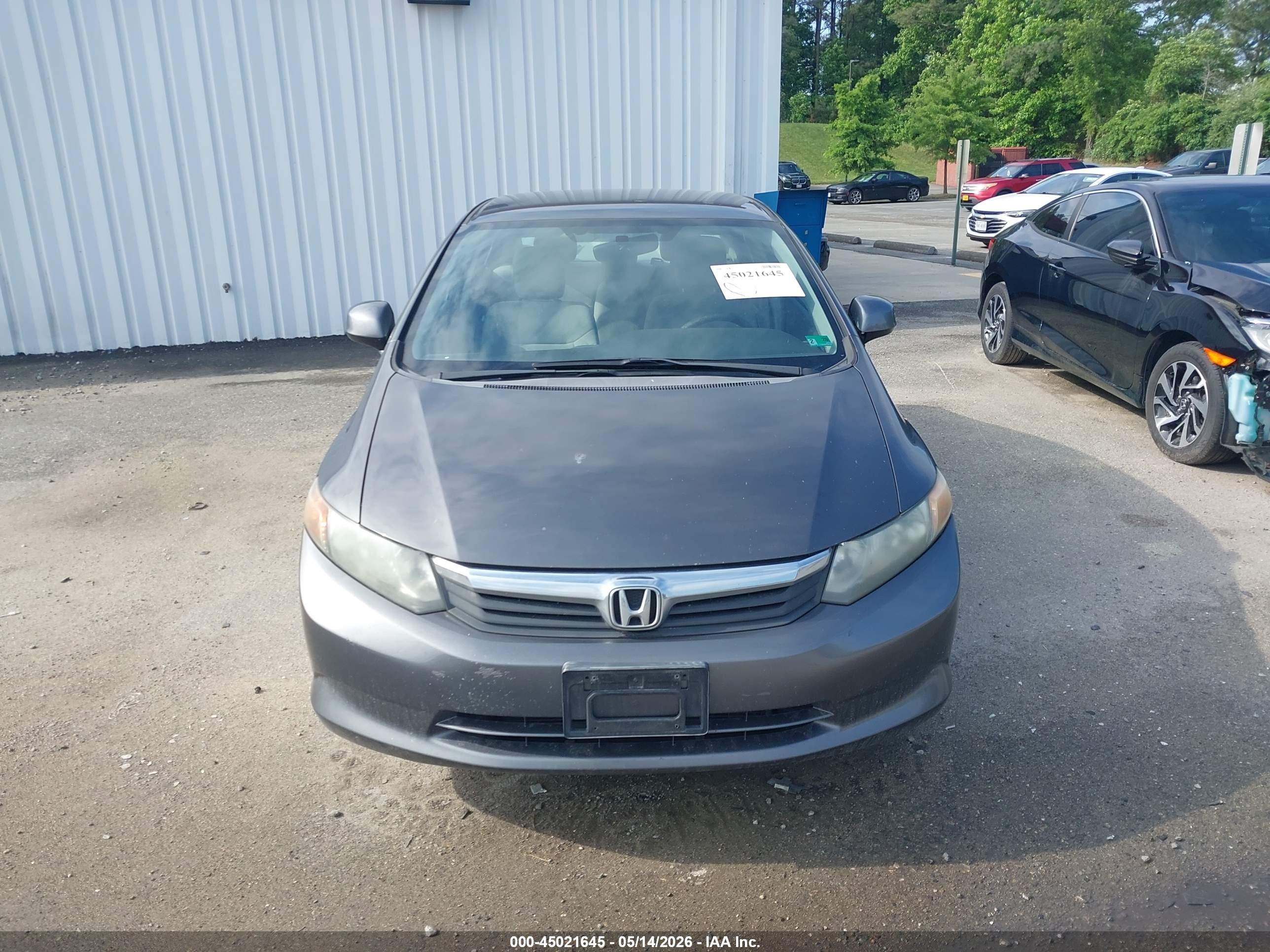 2012 Honda Civic Hf Gray vin: 2HGFB2F62CH518513