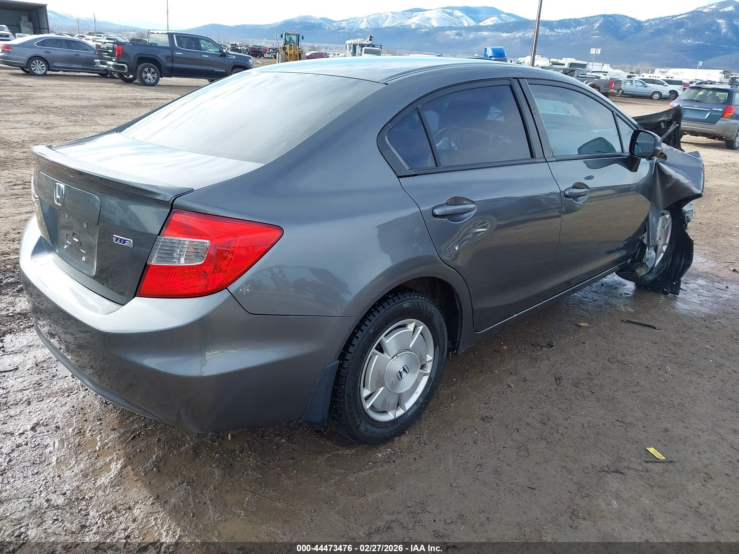 2012 Honda Civic Hf Серый vin: 2HGFB2F62CH546182