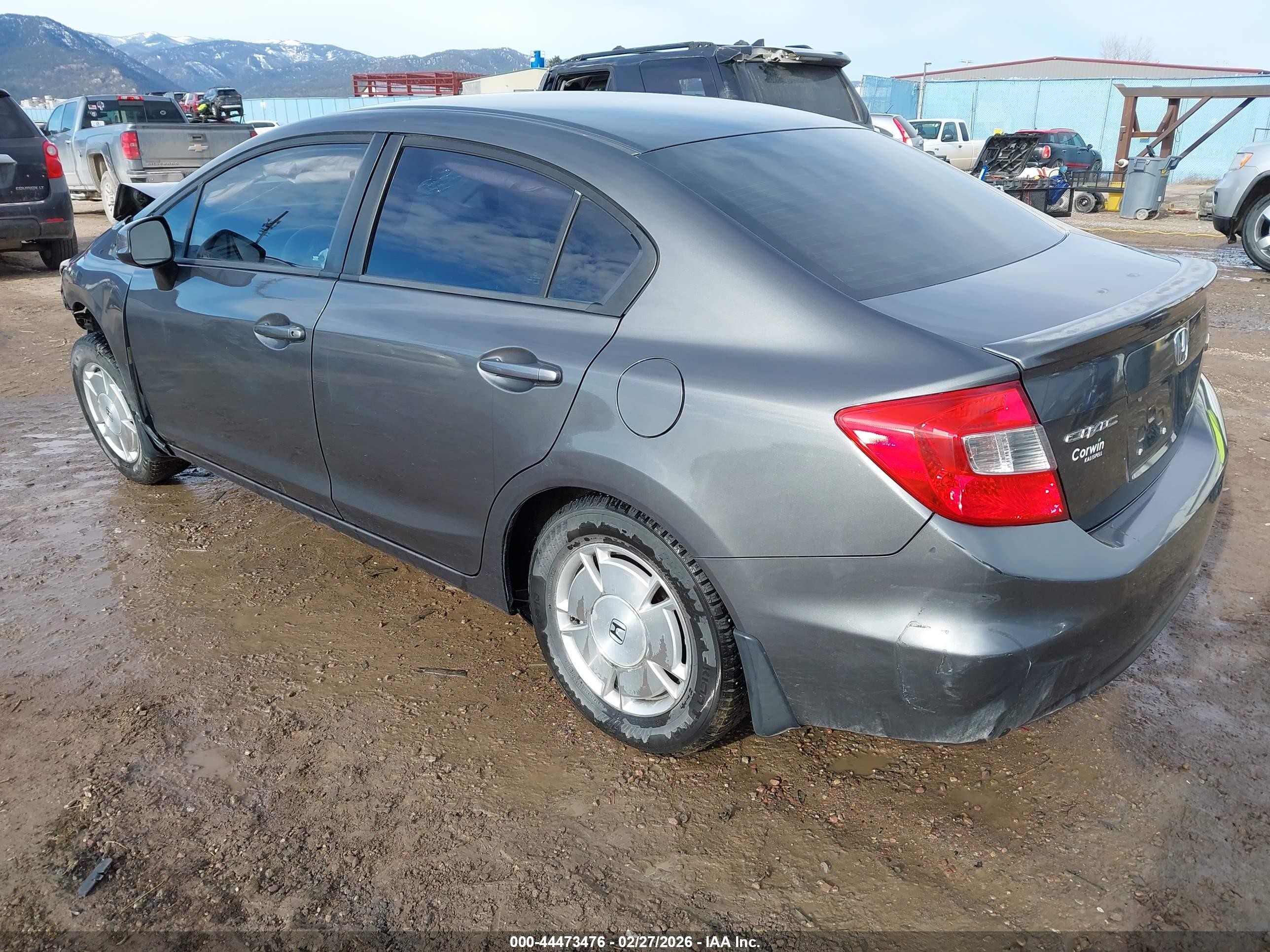 2012 Honda Civic Hf Серый vin: 2HGFB2F62CH546182