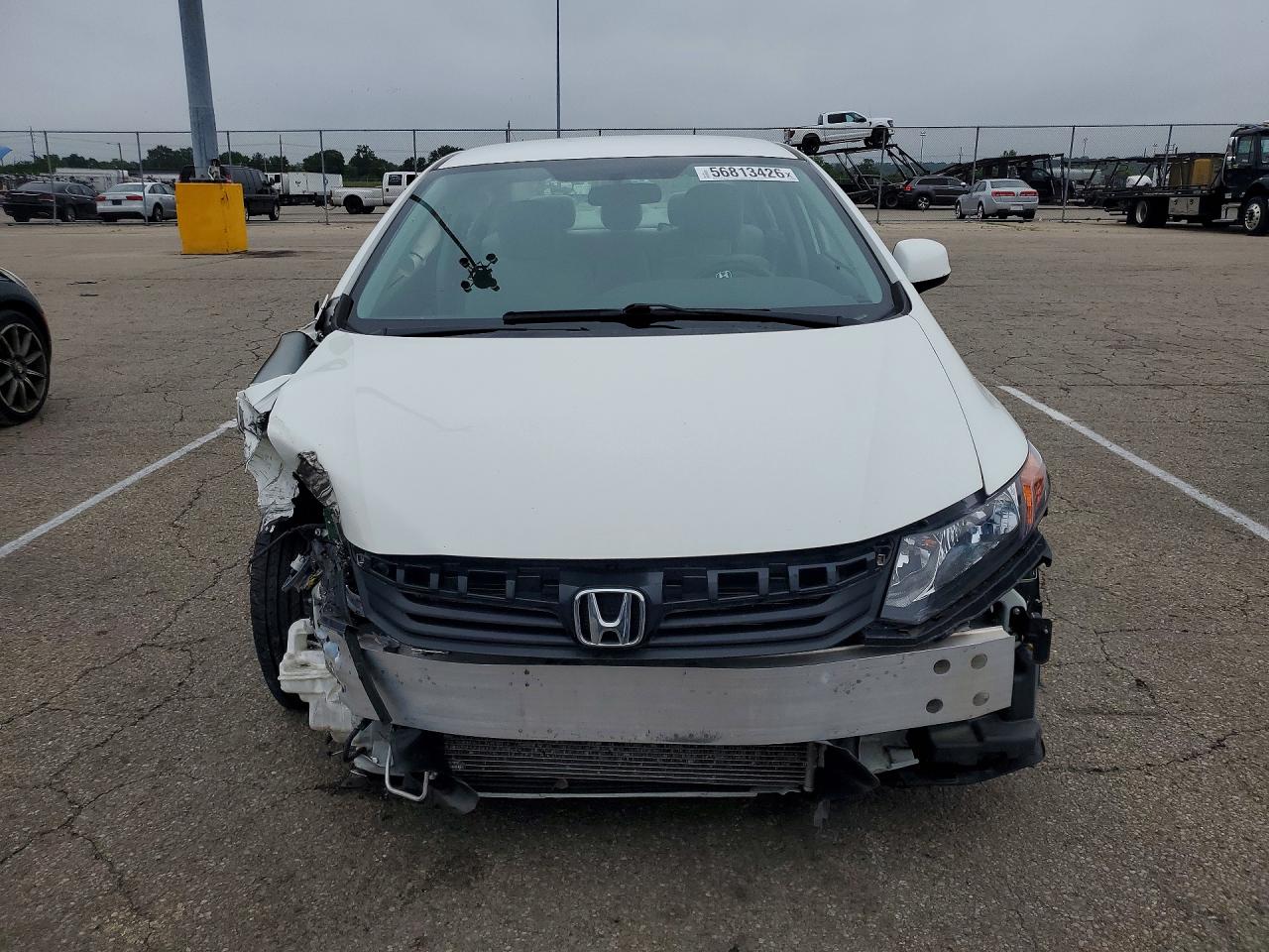 2012 Honda Civic Hf White vin: 2HGFB2F62CH550314