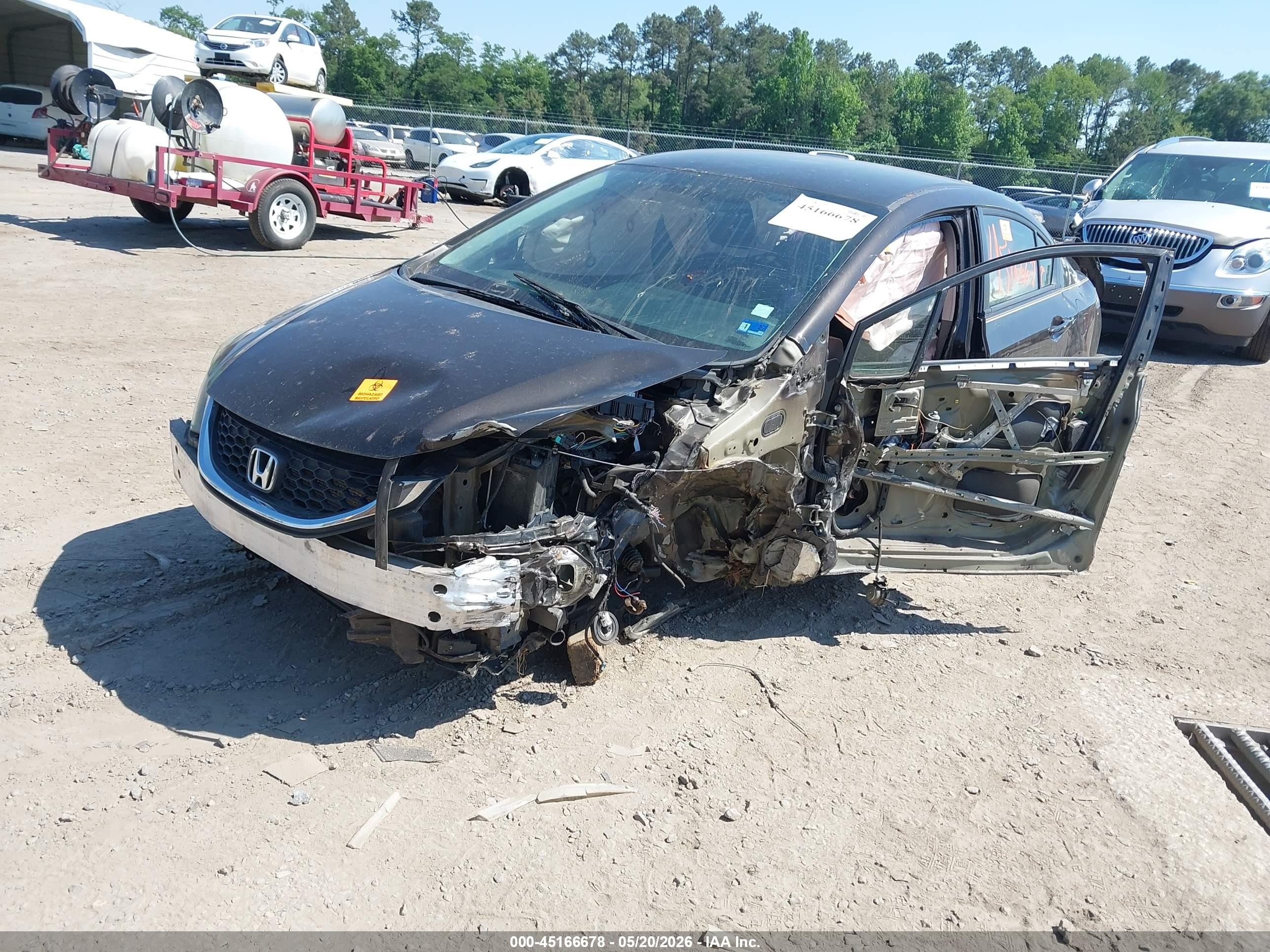 2013 Honda Civic Hf Brown vin: 2HGFB2F62DH529500