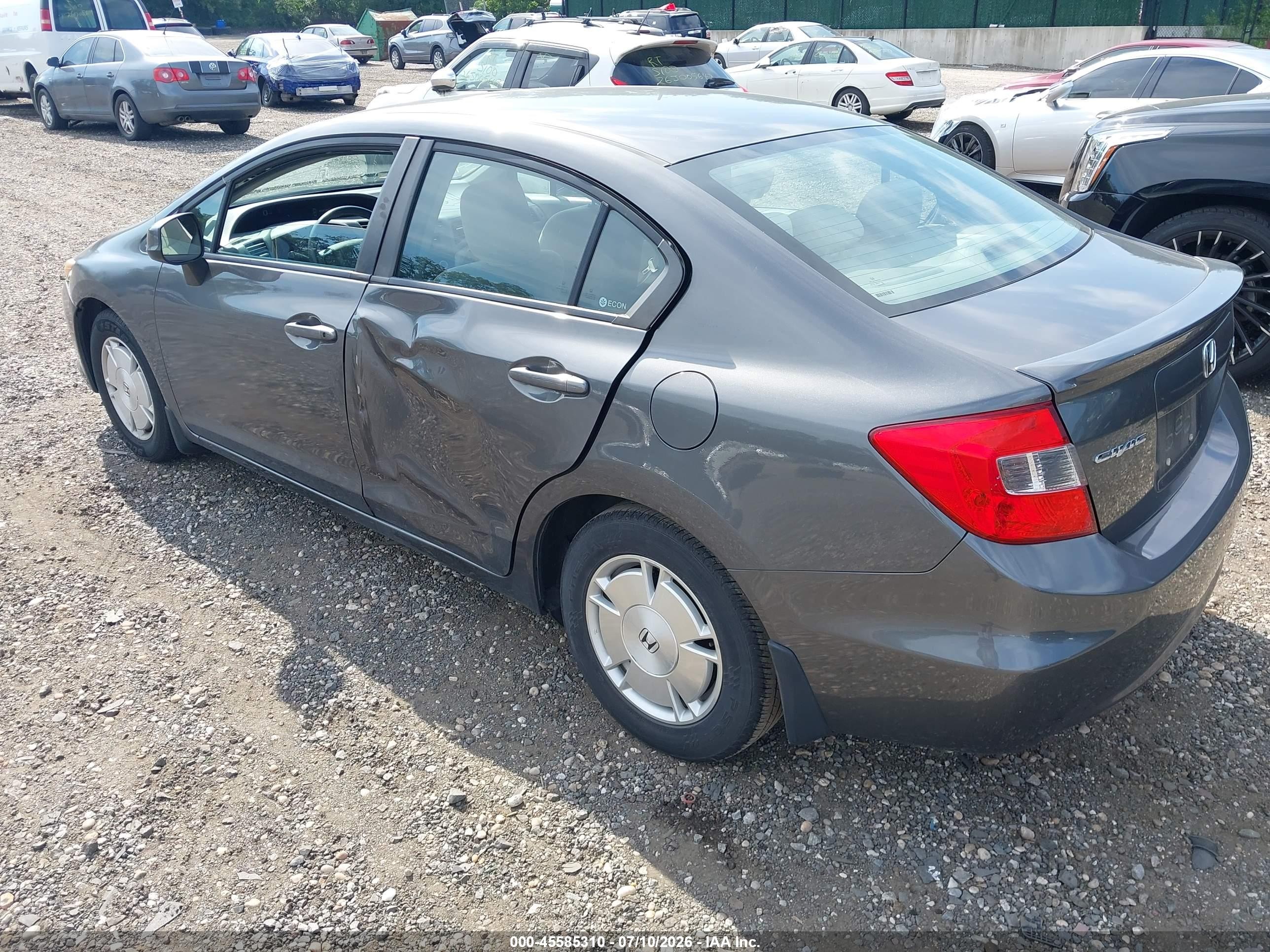2012 Honda Civic Hf Gray vin: 2HGFB2F63CH518889