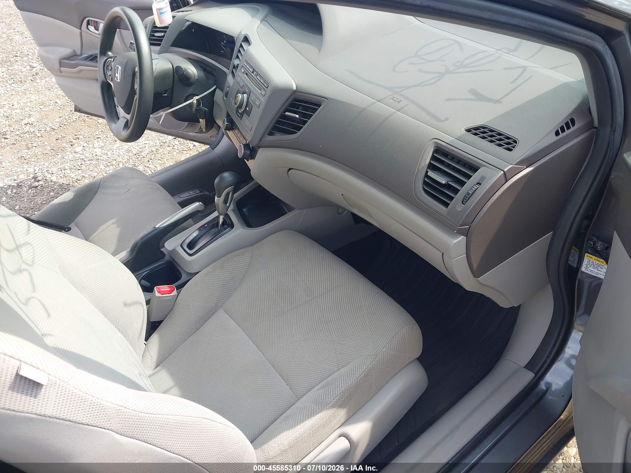 2012 Honda Civic Hf Gray vin: 2HGFB2F63CH518889