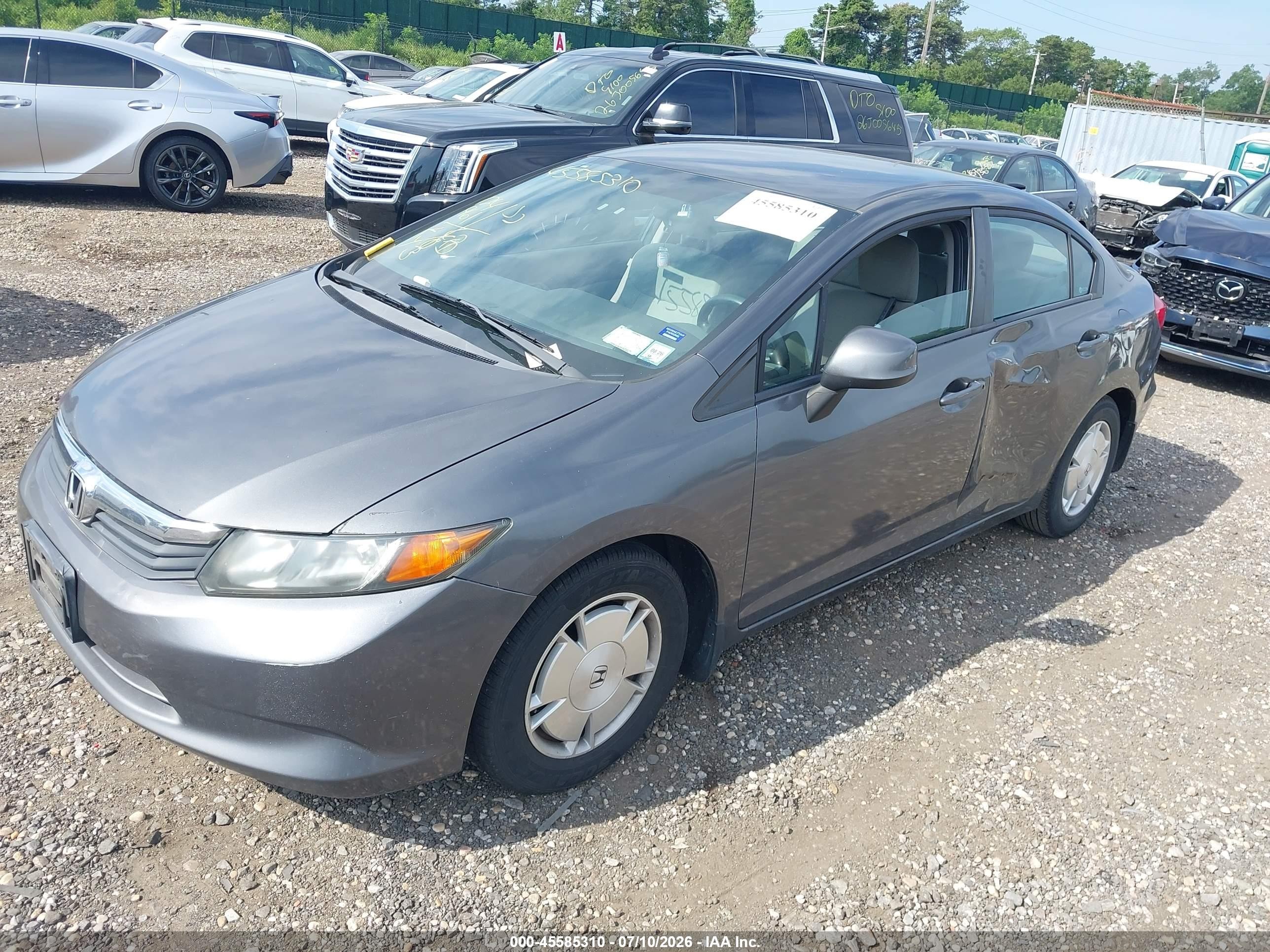 2012 Honda Civic Hf Gray vin: 2HGFB2F63CH518889