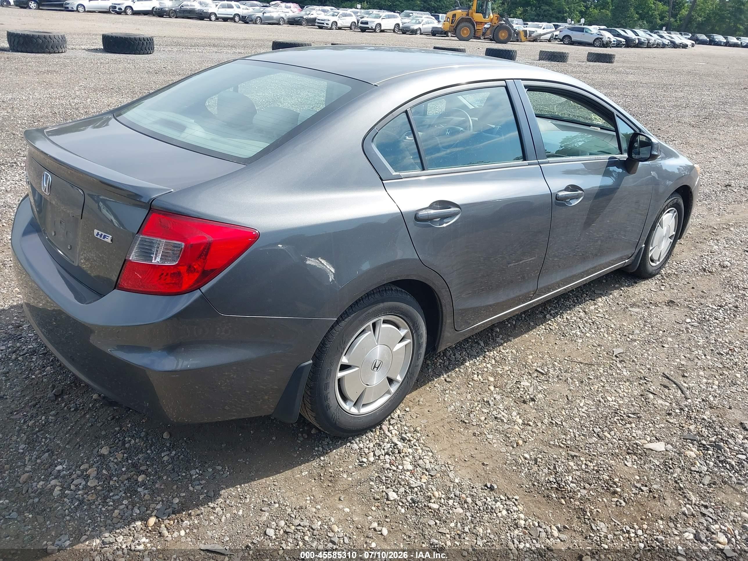 2012 Honda Civic Hf Gray vin: 2HGFB2F63CH518889