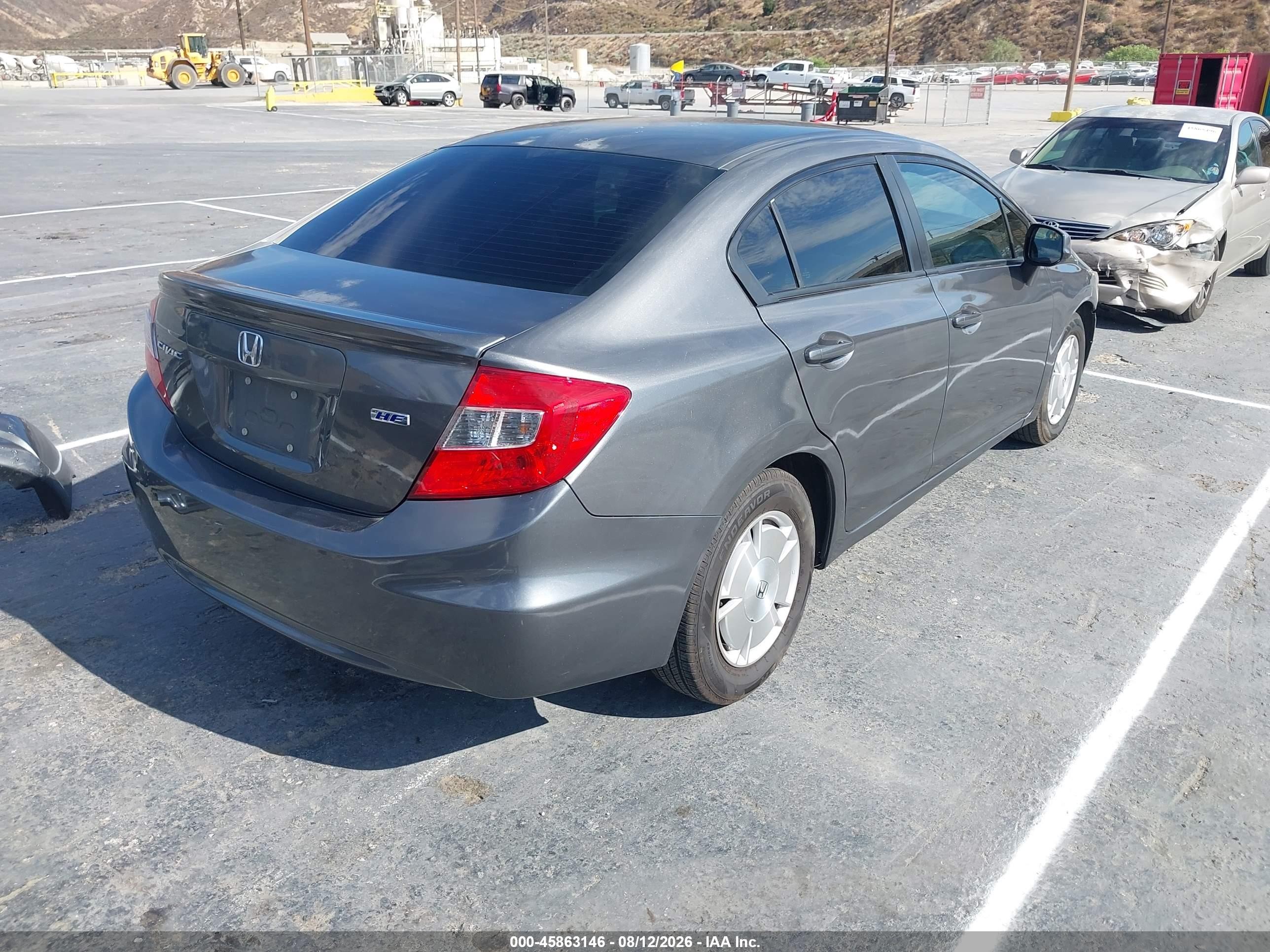 2012 Honda Civic Hf Gray vin: 2HGFB2F63CH535627
