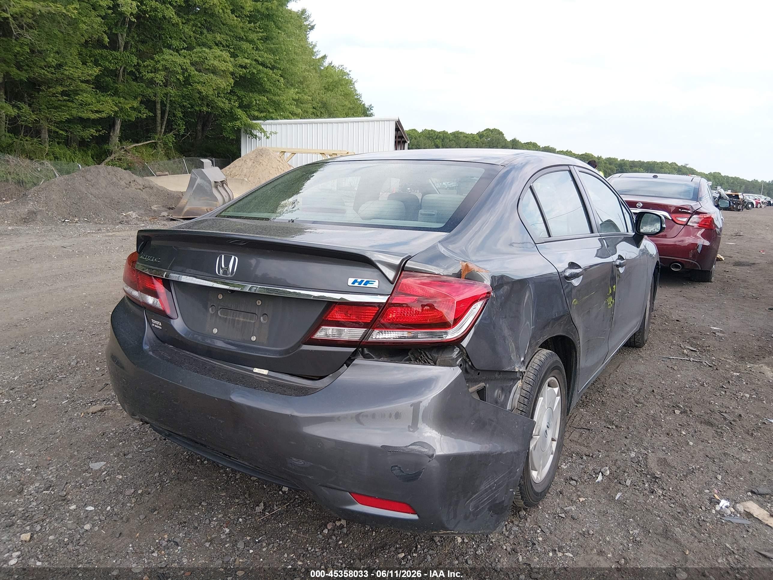 2013 Honda Civic Hf Gray vin: 2HGFB2F63DH534446