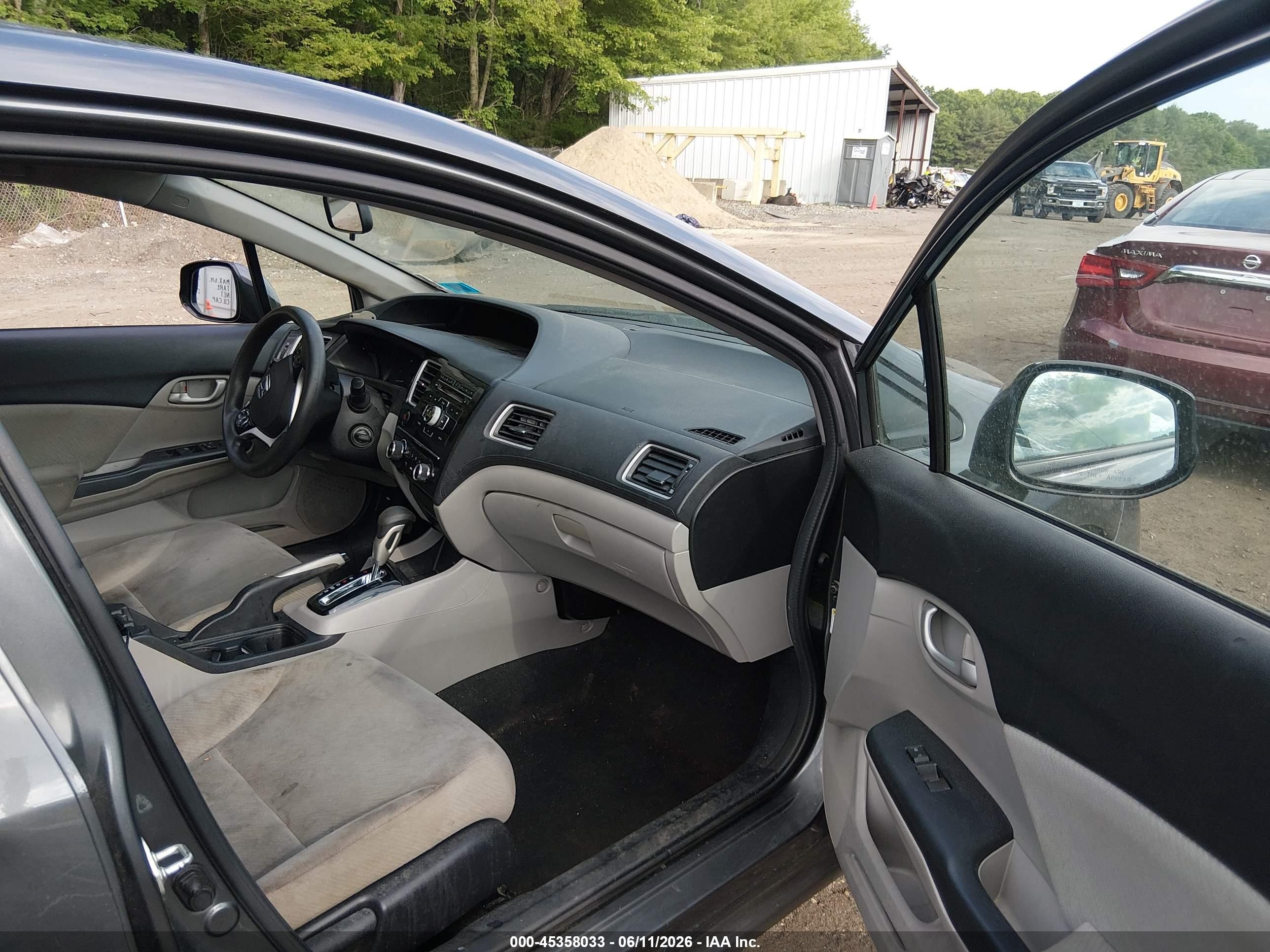 2013 Honda Civic Hf Gray vin: 2HGFB2F63DH534446