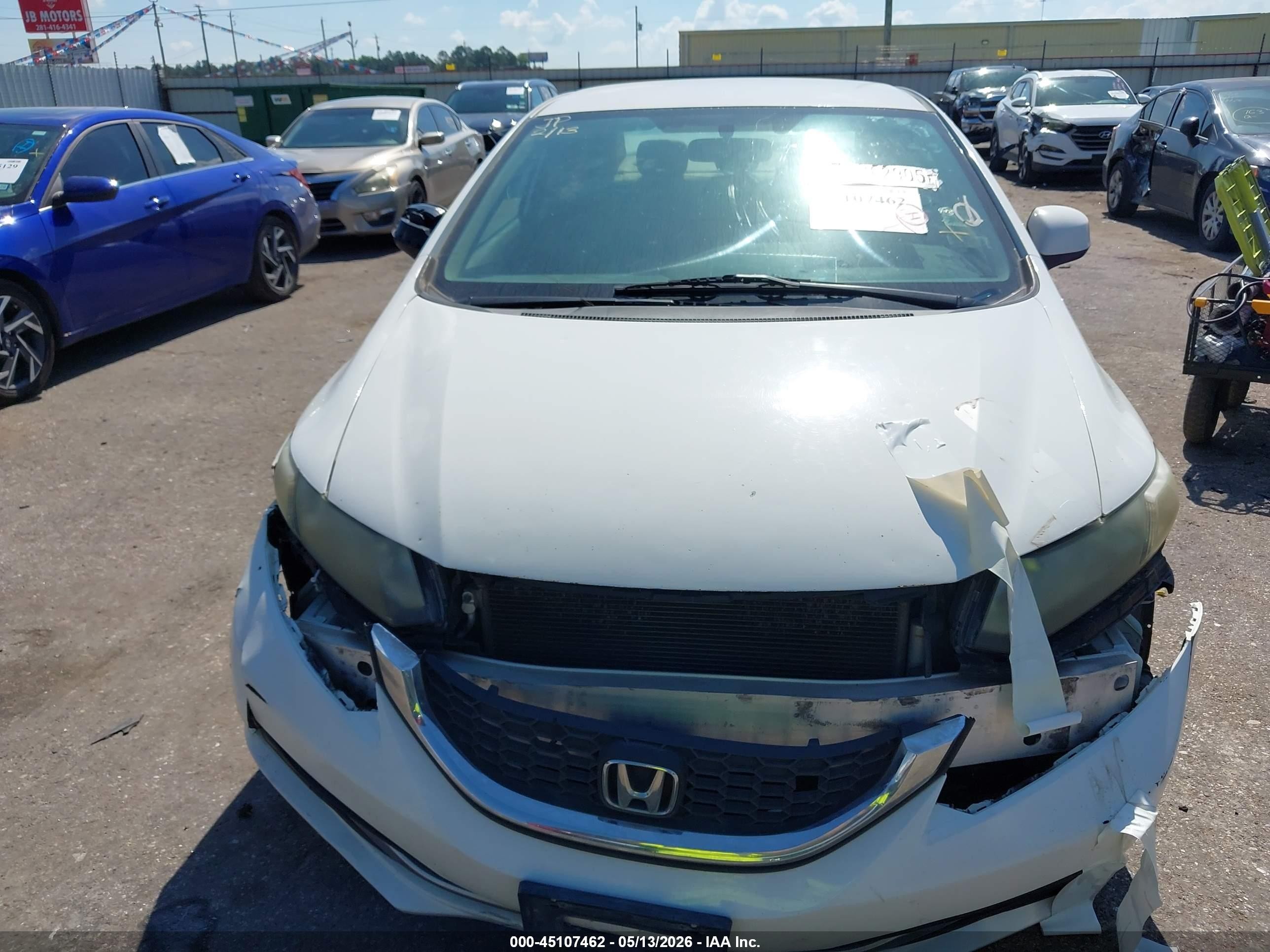 2013 Honda Civic Hf White vin: 2HGFB2F63DH543163
