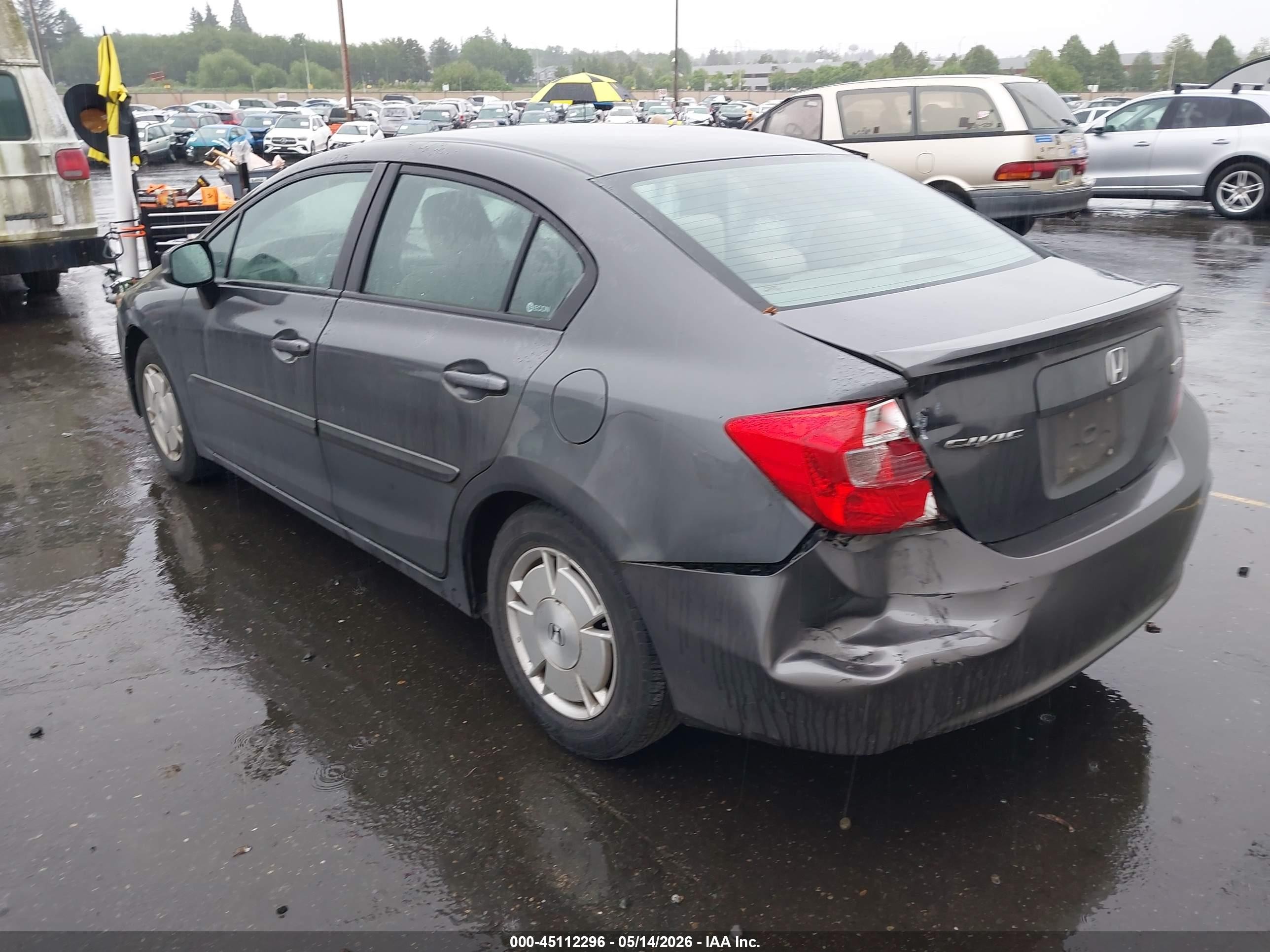 2012 Honda Civic Hf Gray vin: 2HGFB2F64CH517931