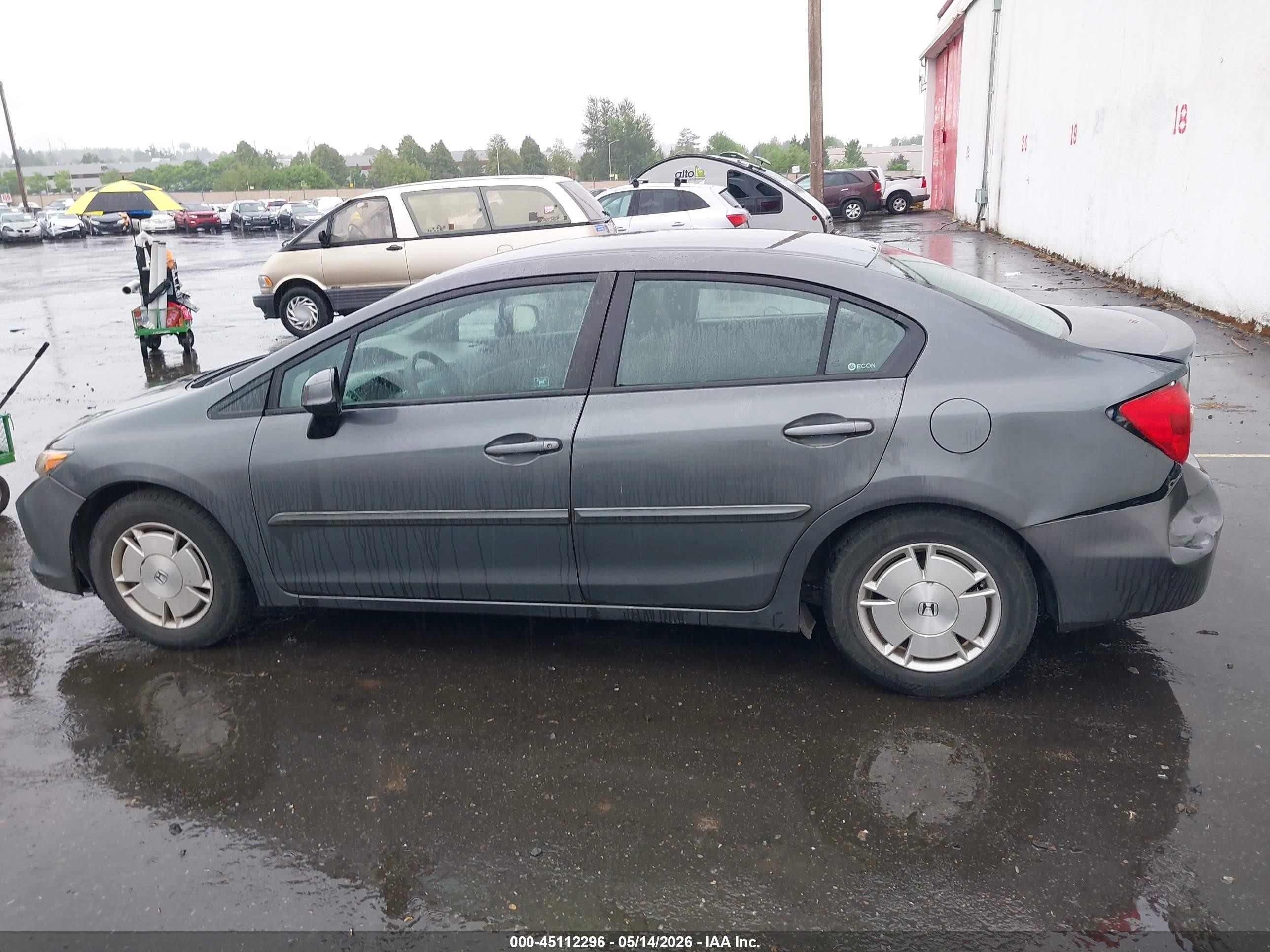 2012 Honda Civic Hf Gray vin: 2HGFB2F64CH517931