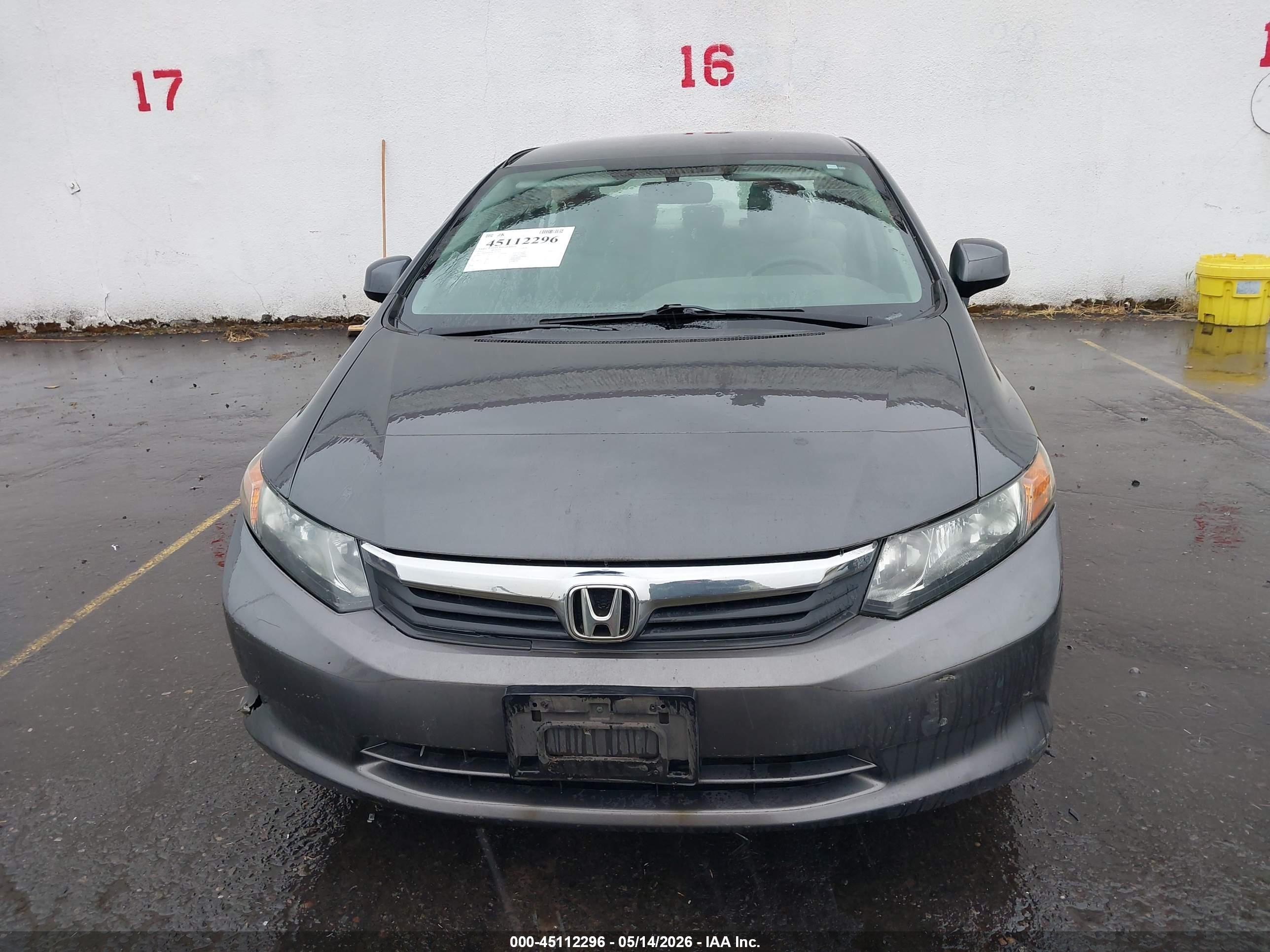 2012 Honda Civic Hf Gray vin: 2HGFB2F64CH517931