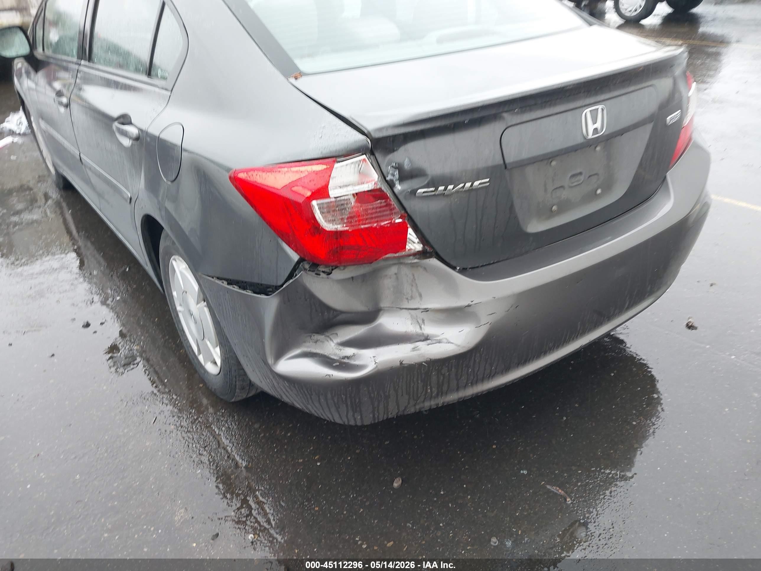 2012 Honda Civic Hf Gray vin: 2HGFB2F64CH517931