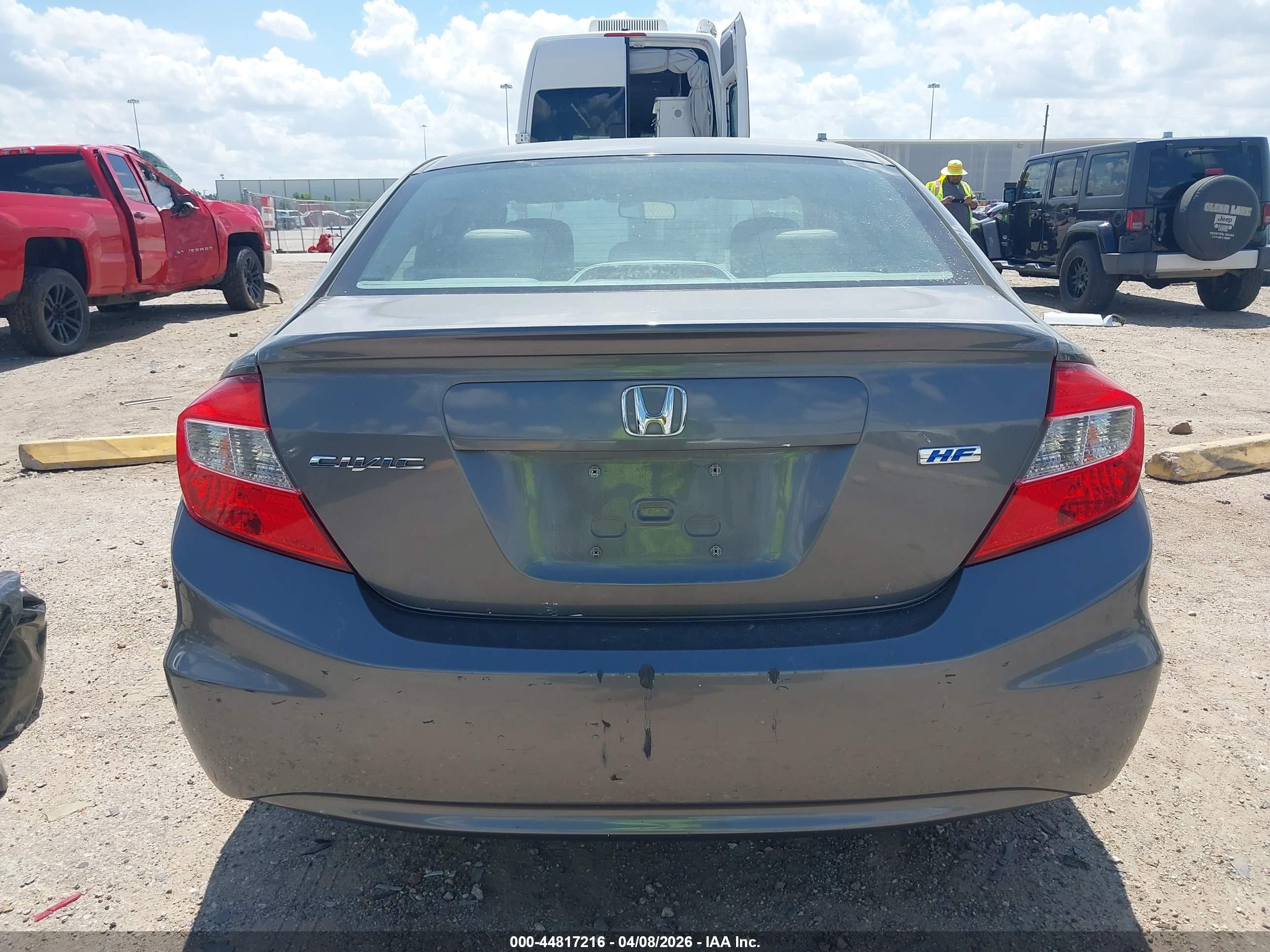 2012 Honda Civic Hf Серый vin: 2HGFB2F65CH531501