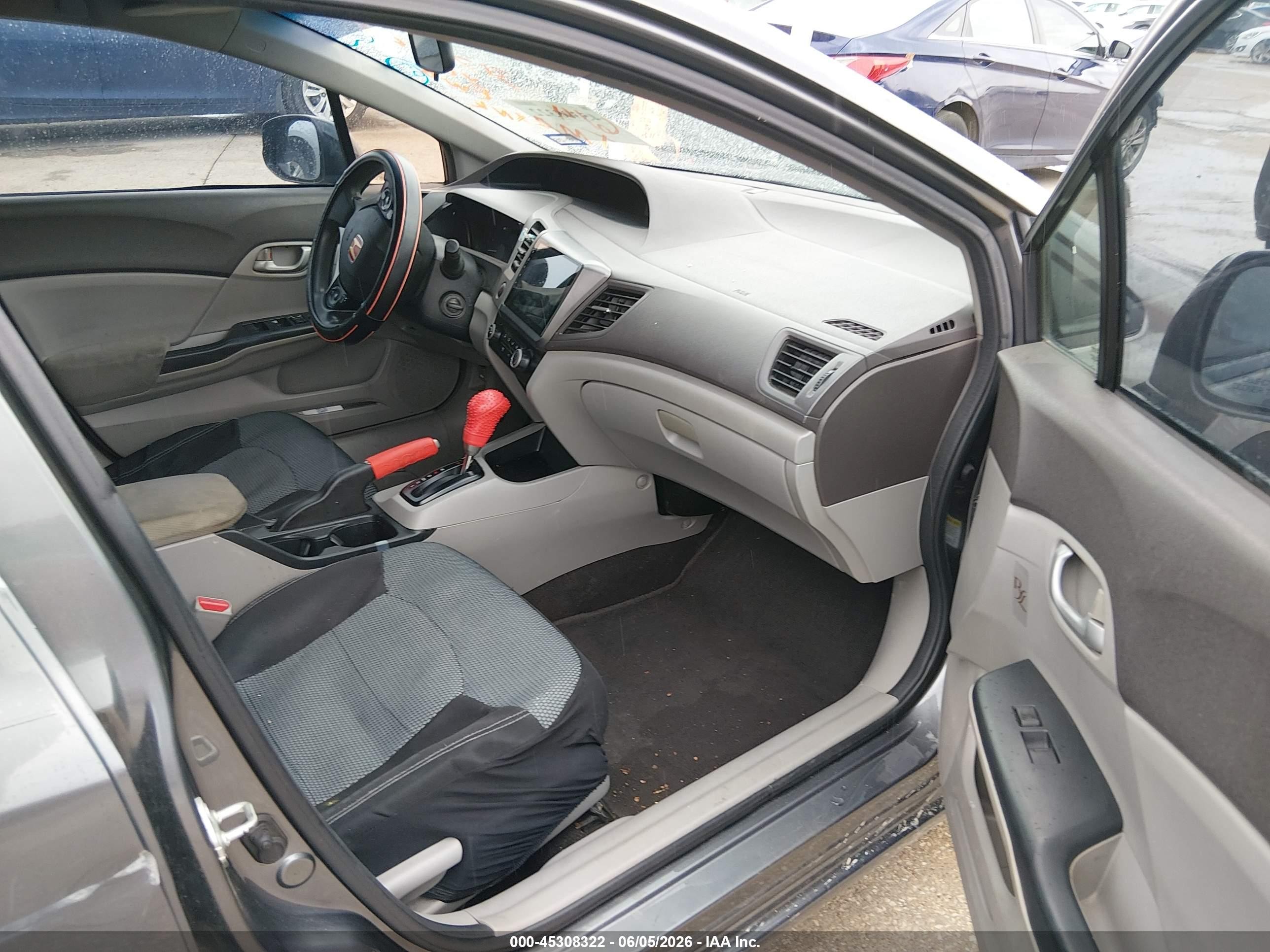 2012 Honda Civic Hf Серый vin: 2HGFB2F66CH317696
