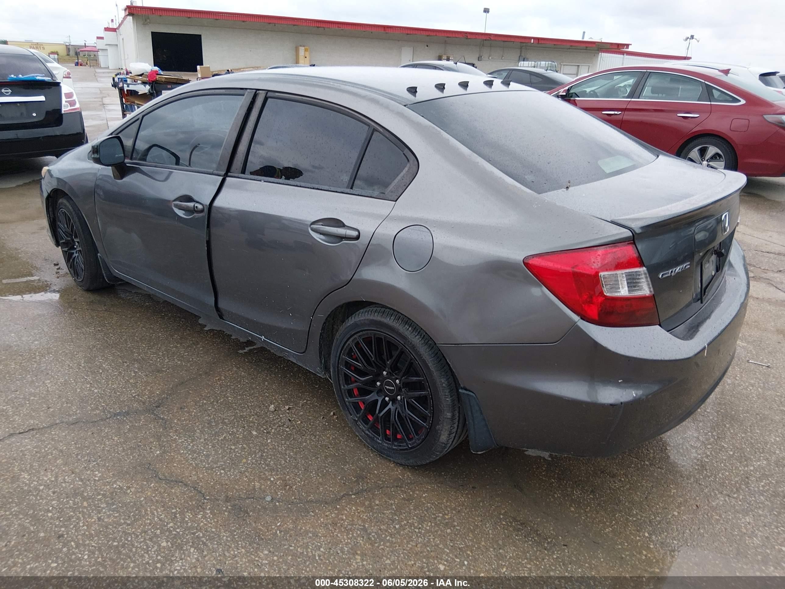 2012 Honda Civic Hf Серый vin: 2HGFB2F66CH317696