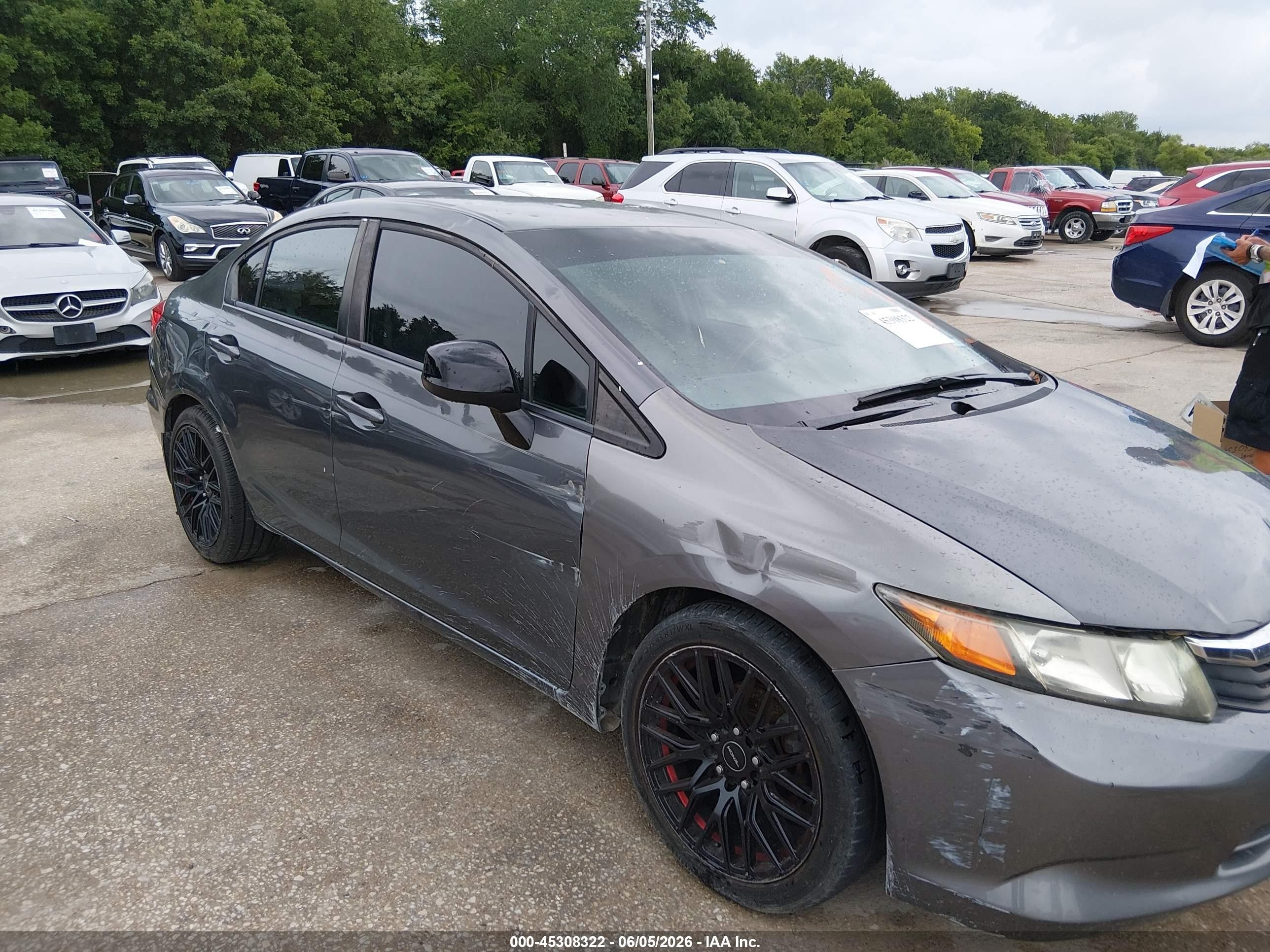2012 Honda Civic Hf Серый vin: 2HGFB2F66CH317696