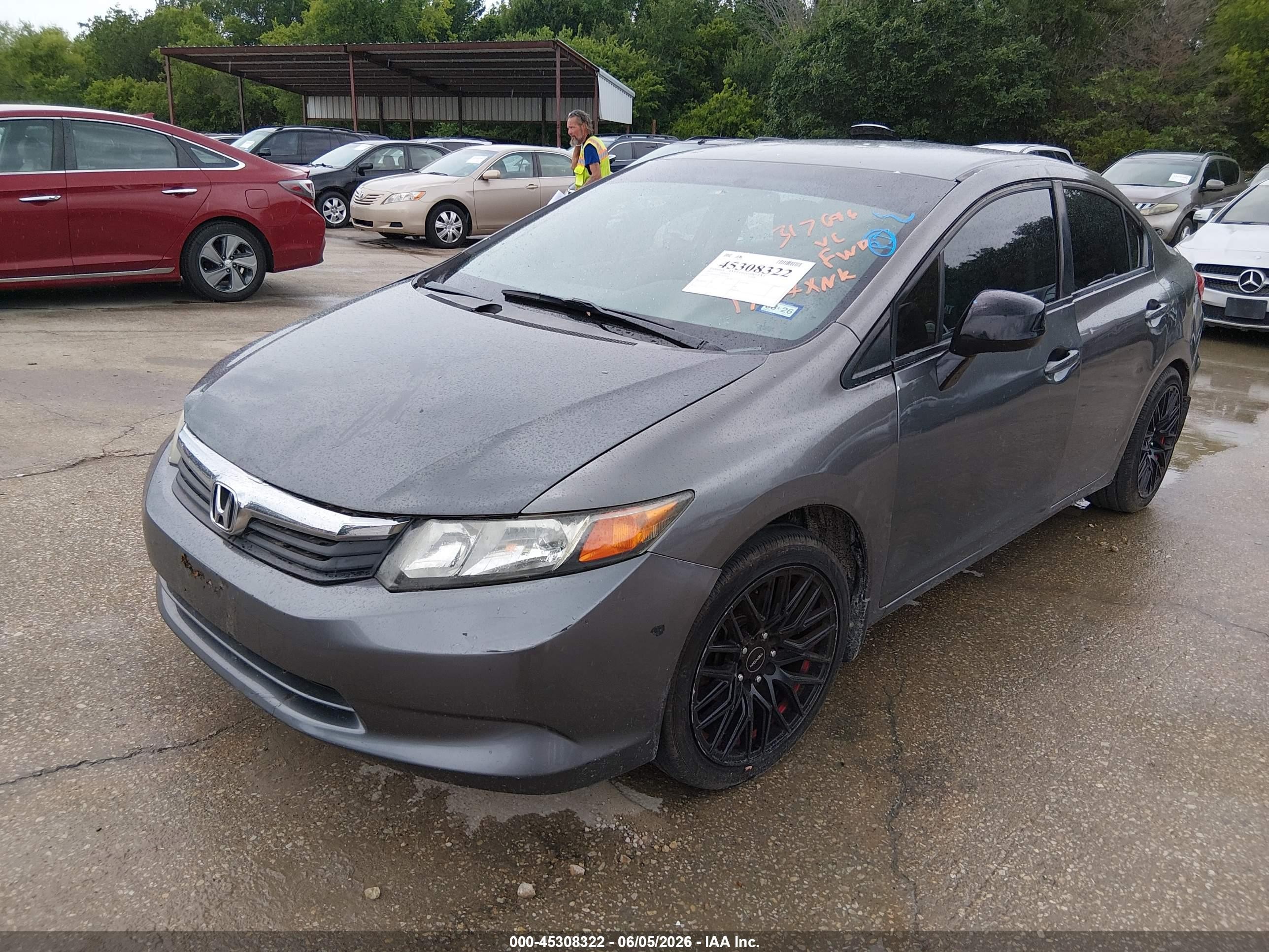 2012 Honda Civic Hf Серый vin: 2HGFB2F66CH317696
