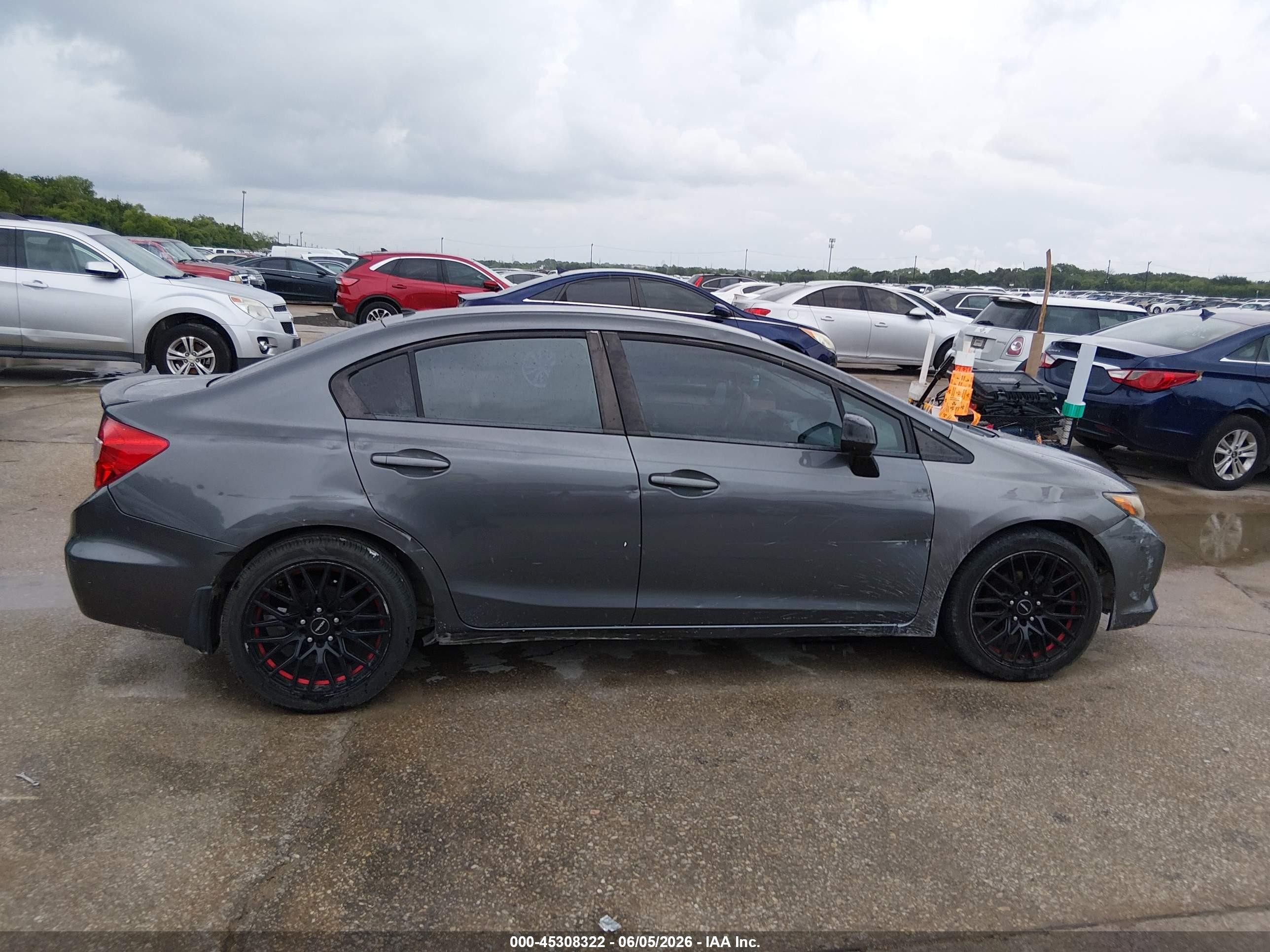 2012 Honda Civic Hf Серый vin: 2HGFB2F66CH317696